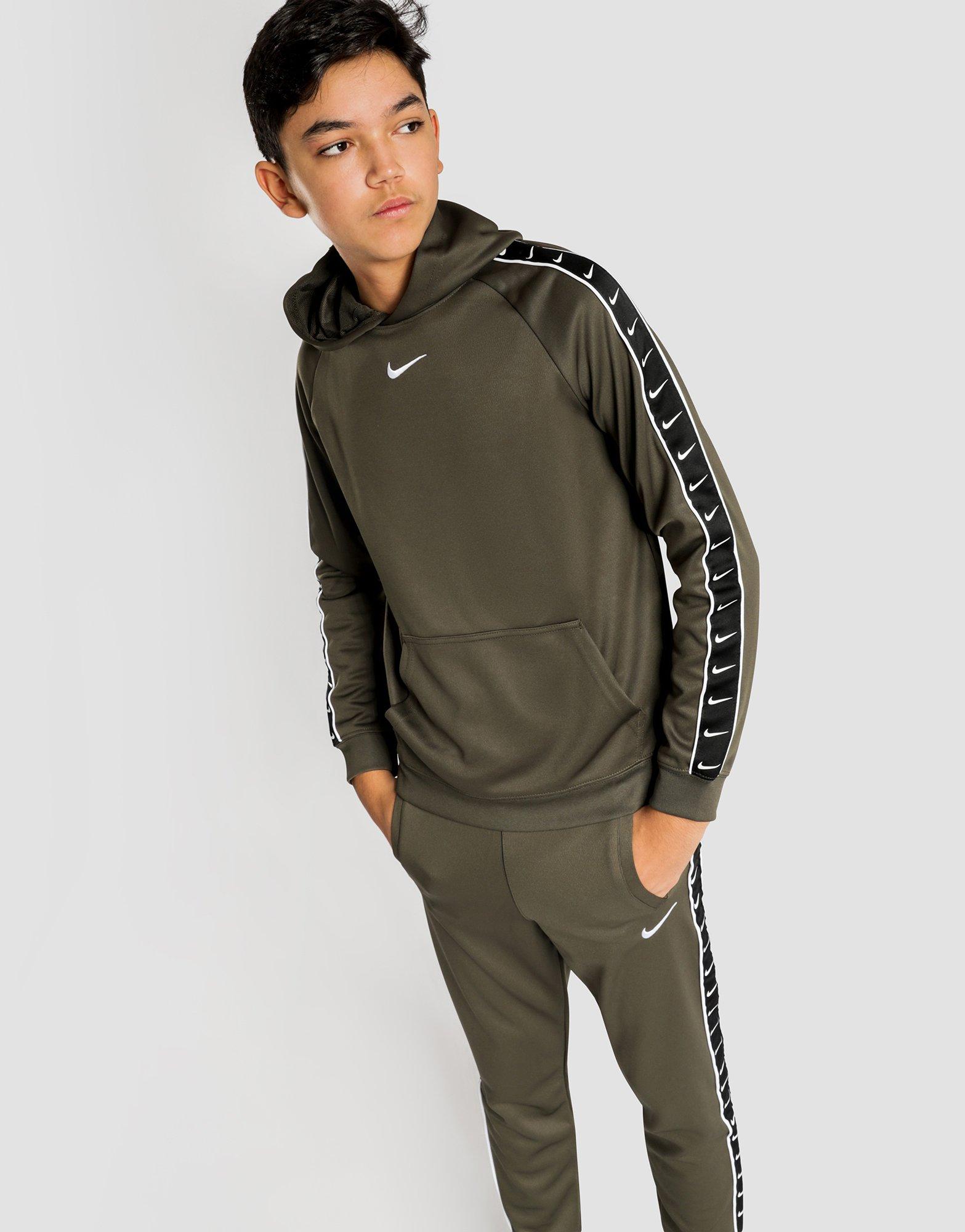 nike swoosh overhead hoodie green