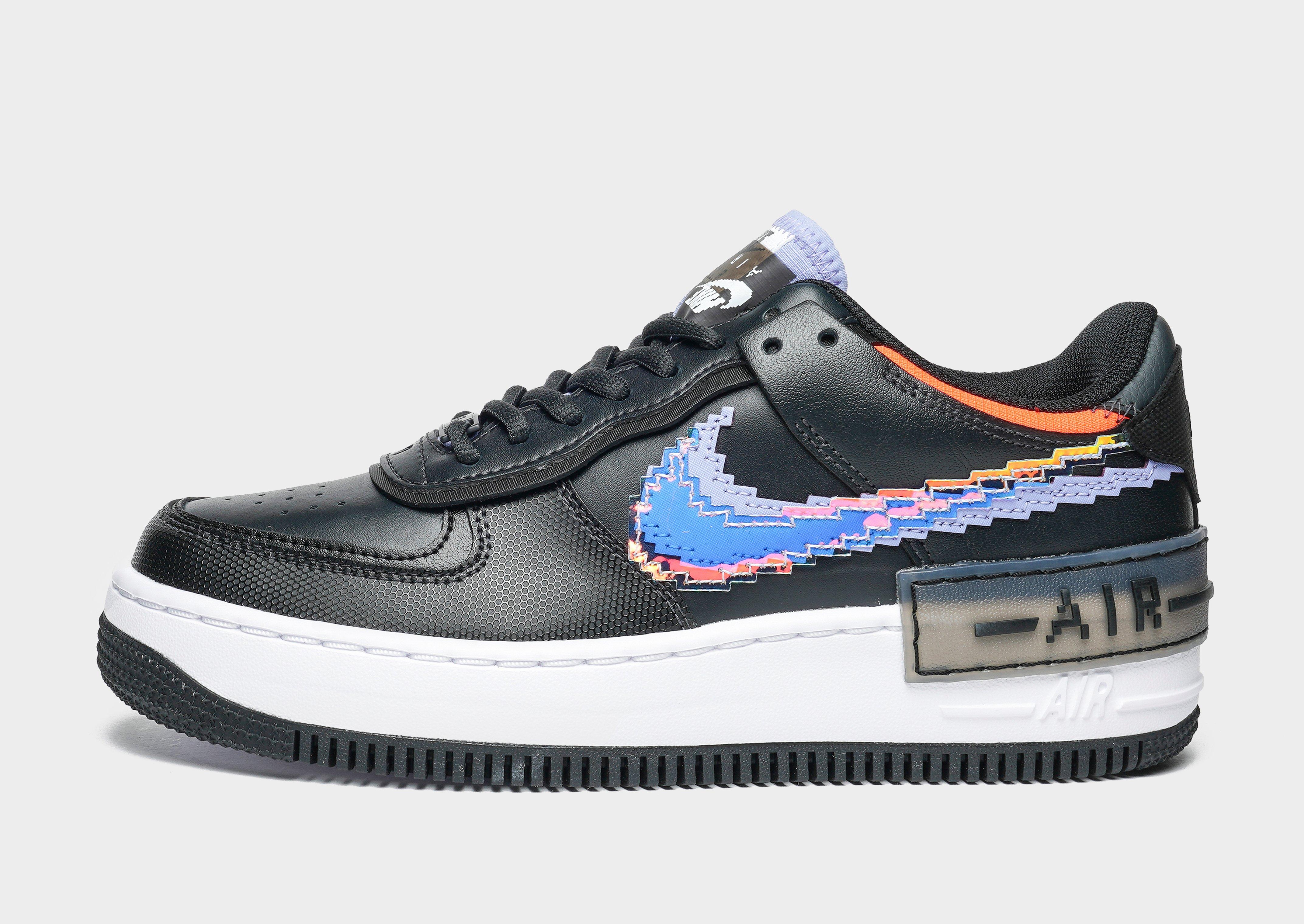 nike air force 1 shadow se black