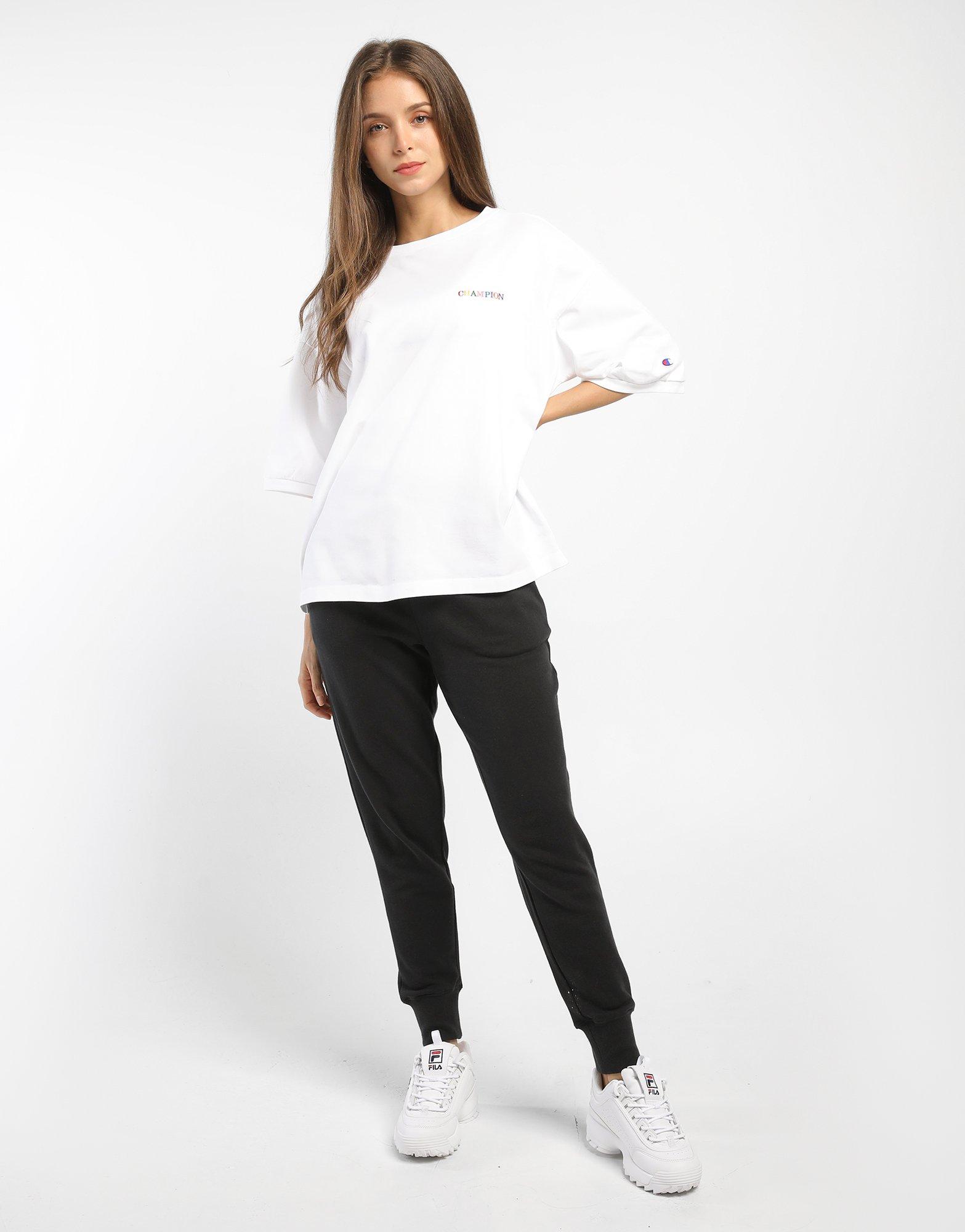 champion small script logo t shirt