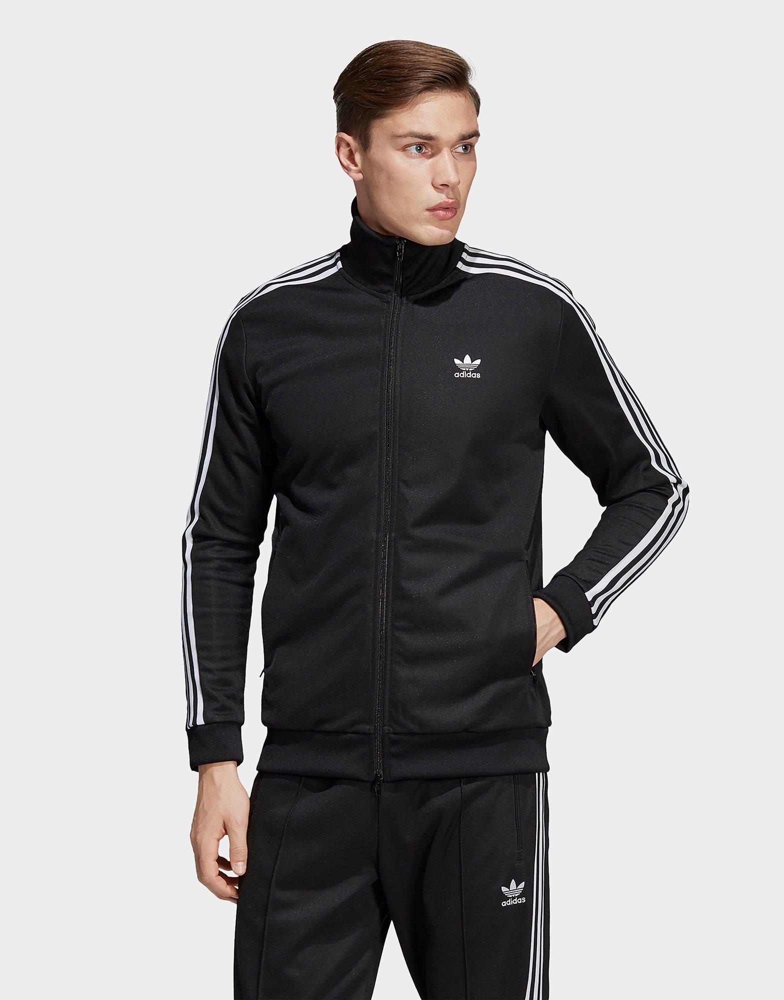 adidas beckenbauer track top black