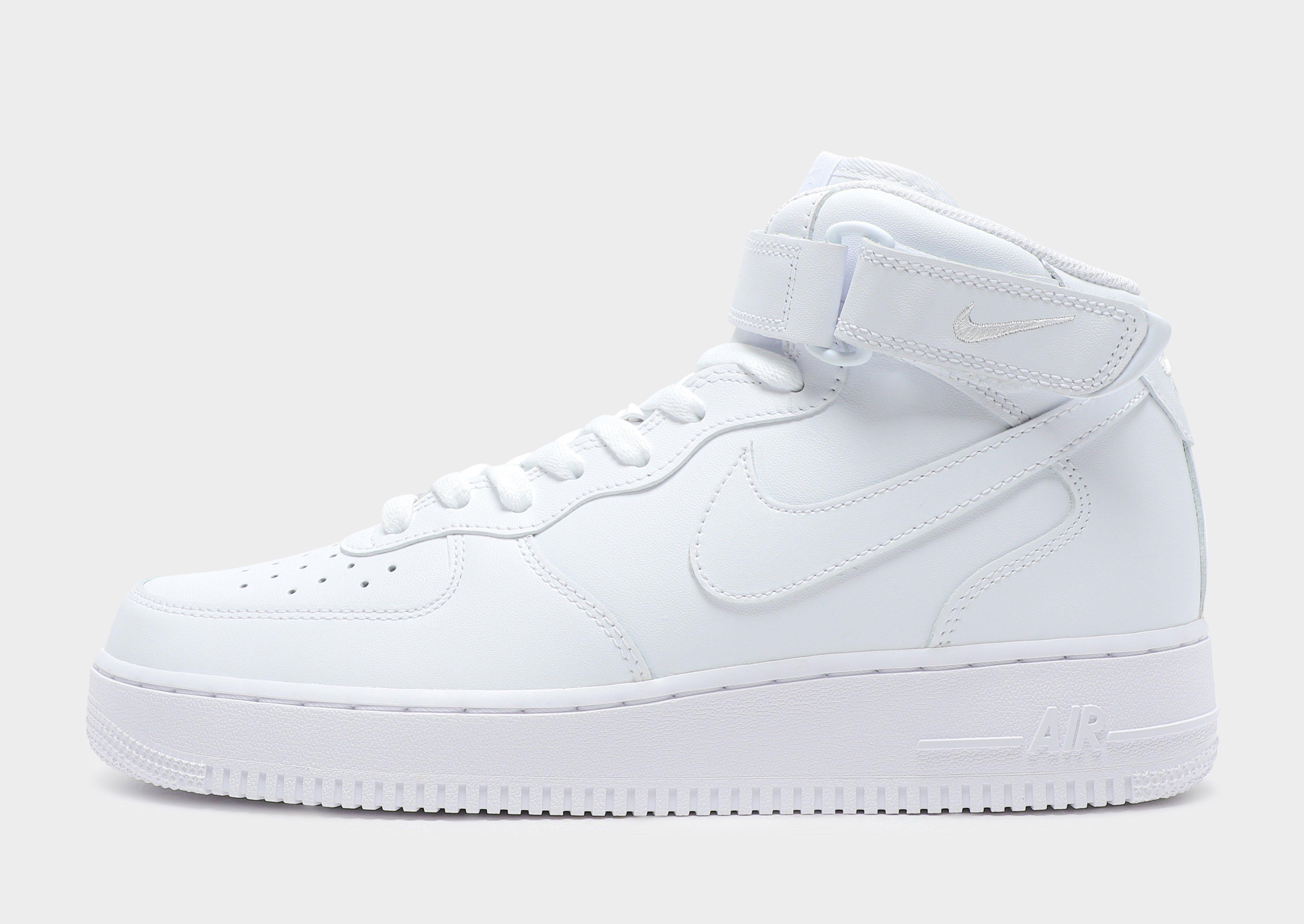 Nike air force hot sale mid white