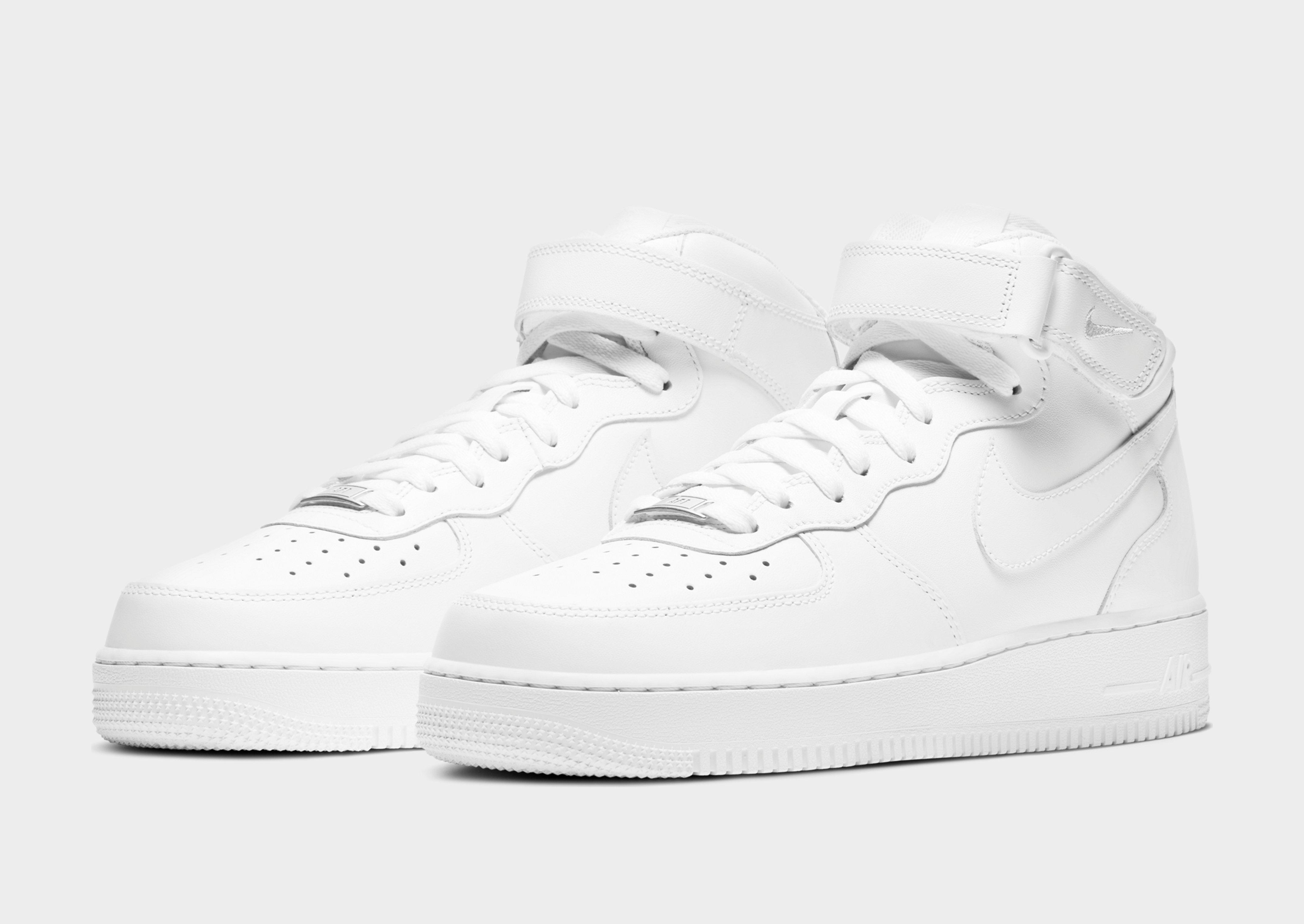 White Nike Air Force 1 Mid '07 - JD Sports Singapore