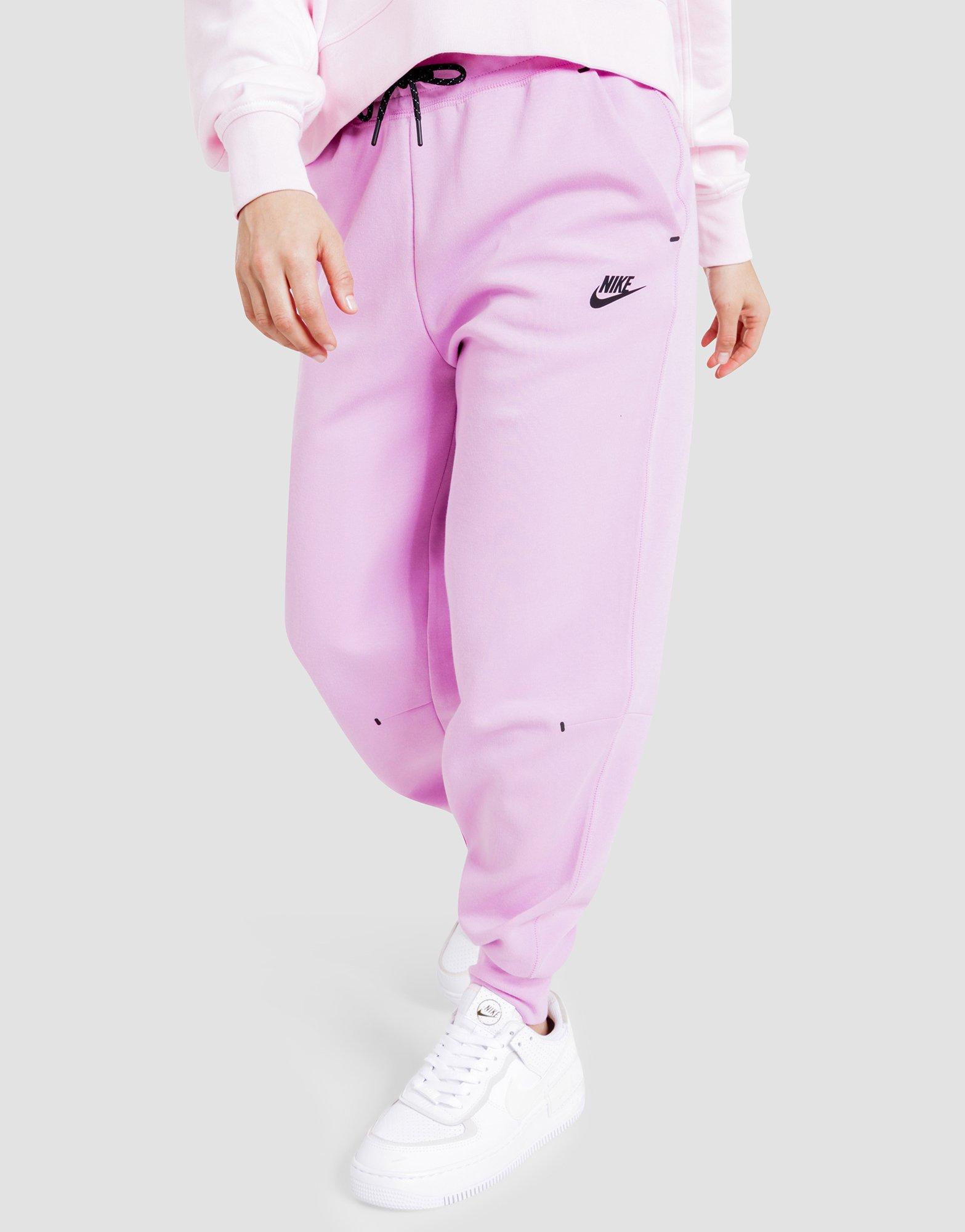 pink nike fleece shorts