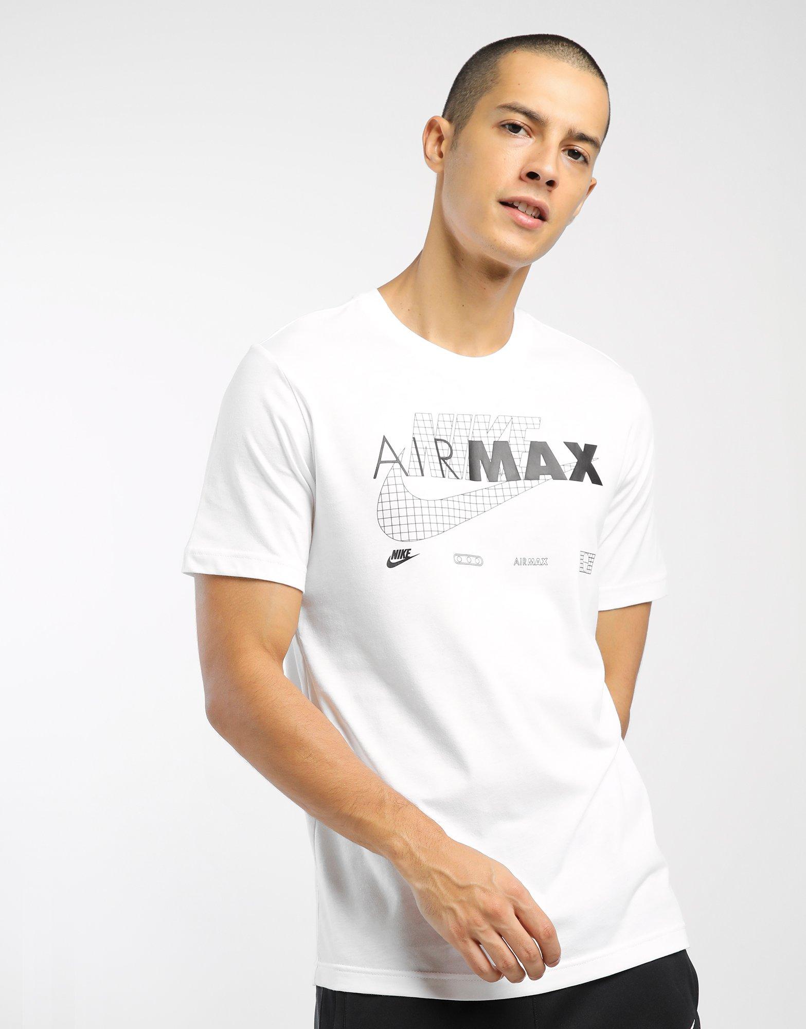 white nike air max shirt