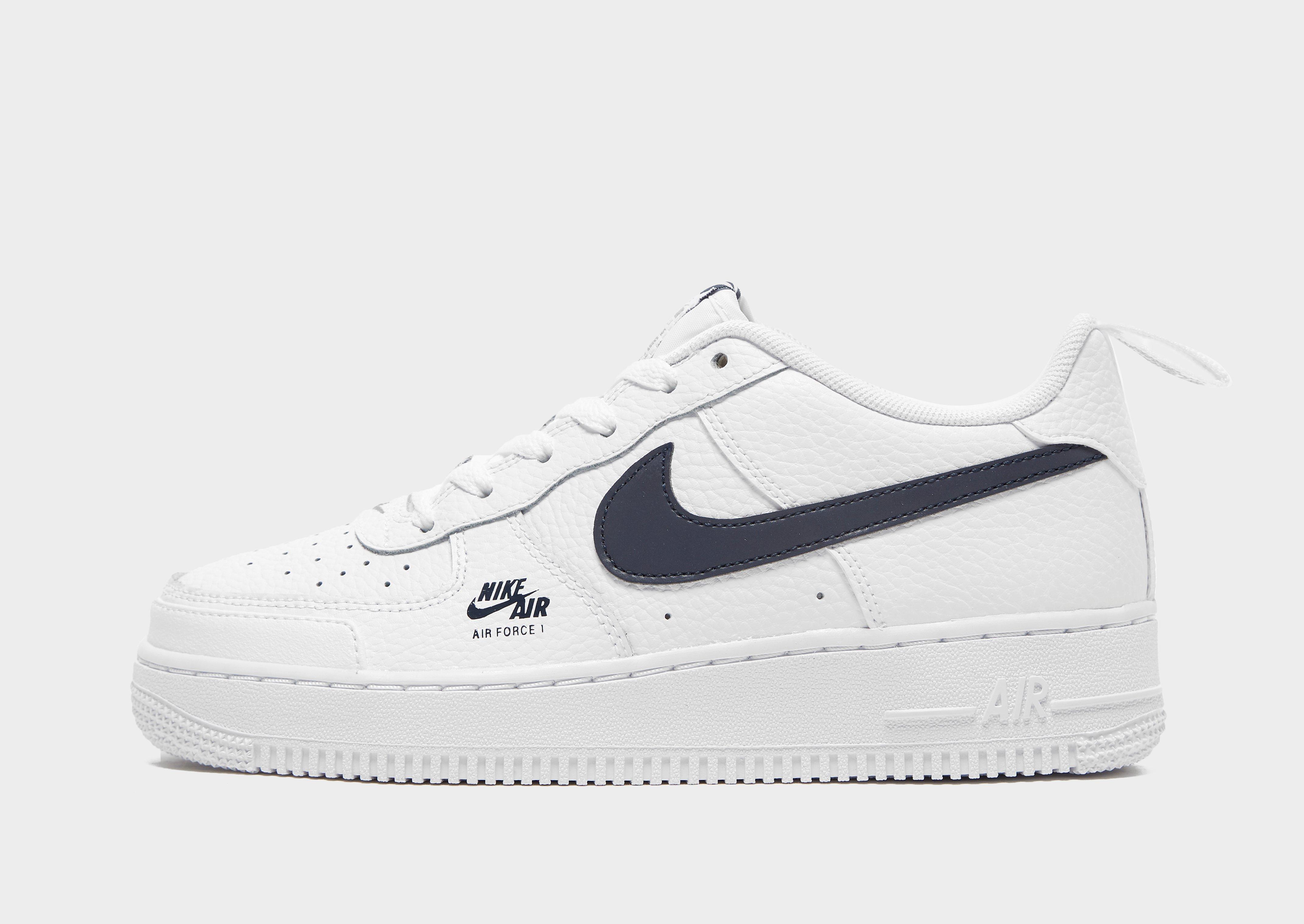 air force 1 low utility white black junior