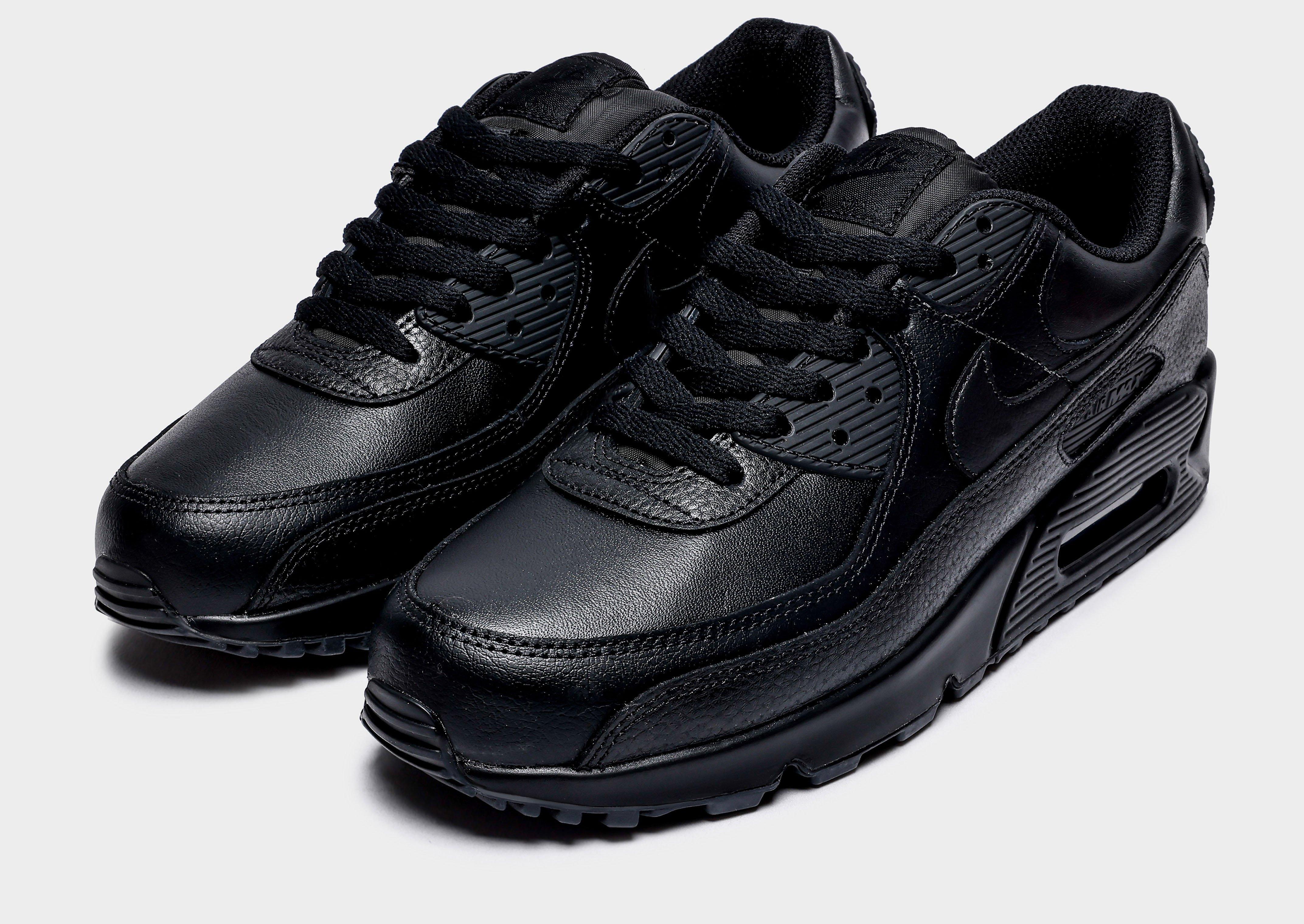 Nike black hot sale leather shoes