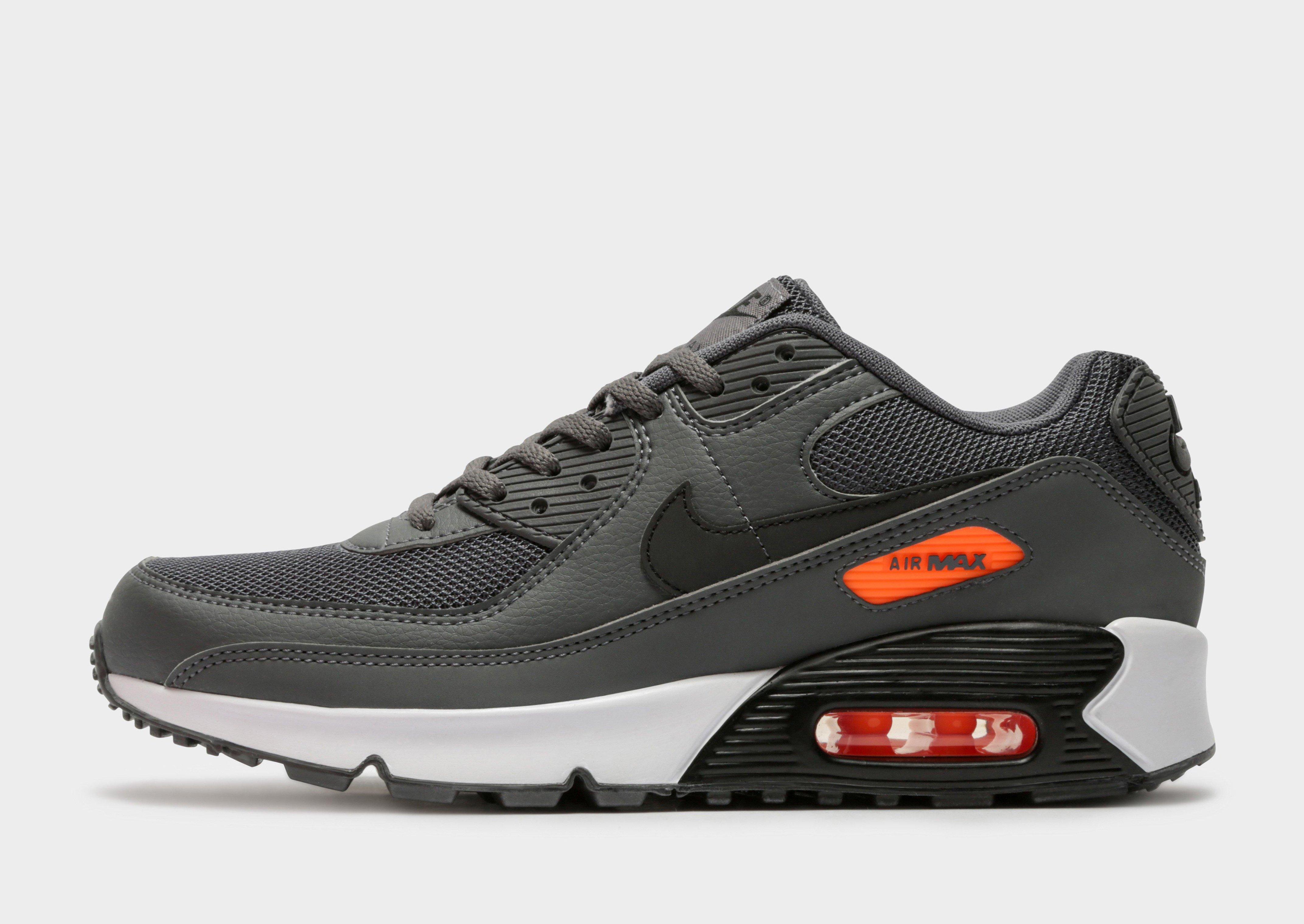 nike air max 90 black leather junior