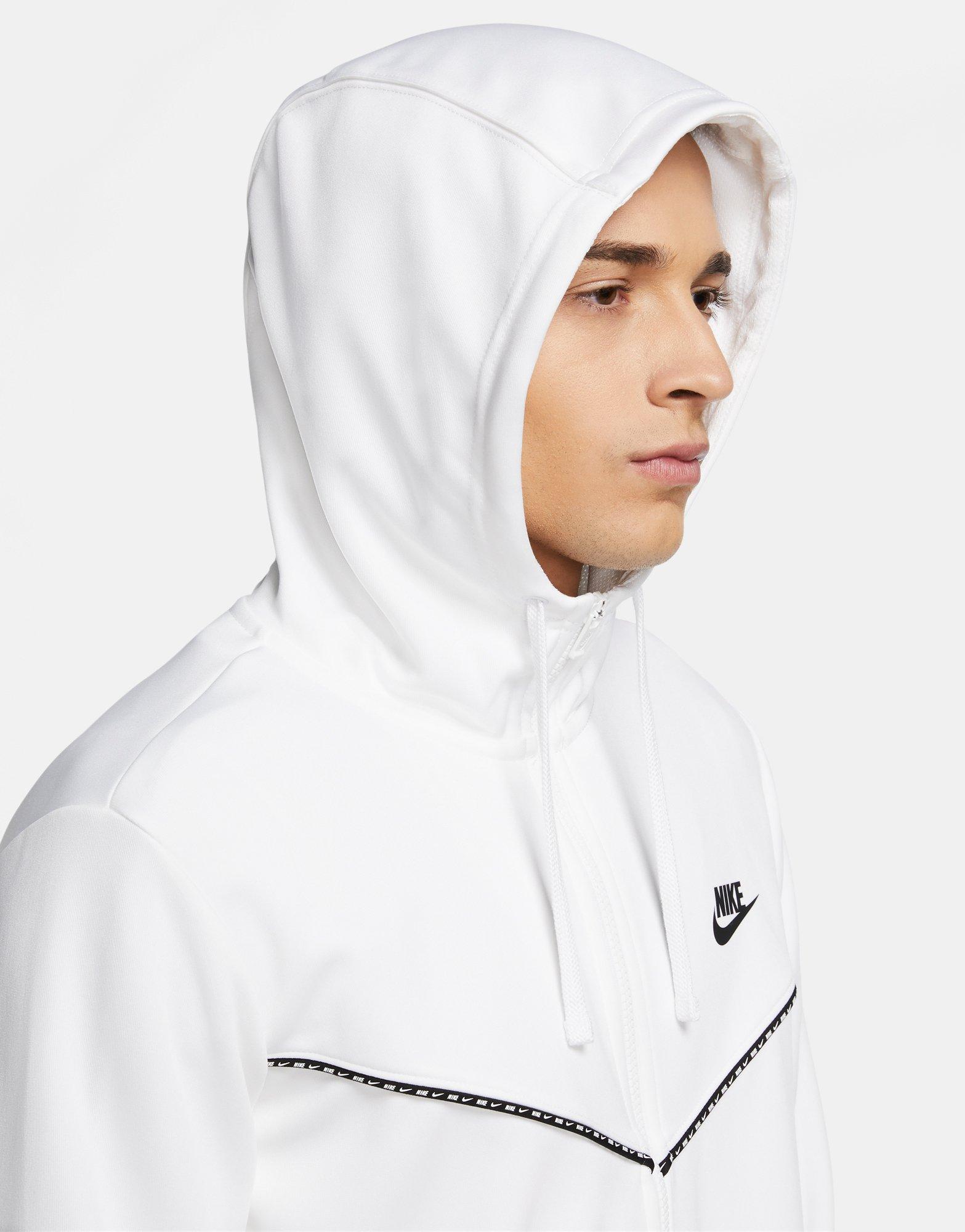 white nike hoodie zip