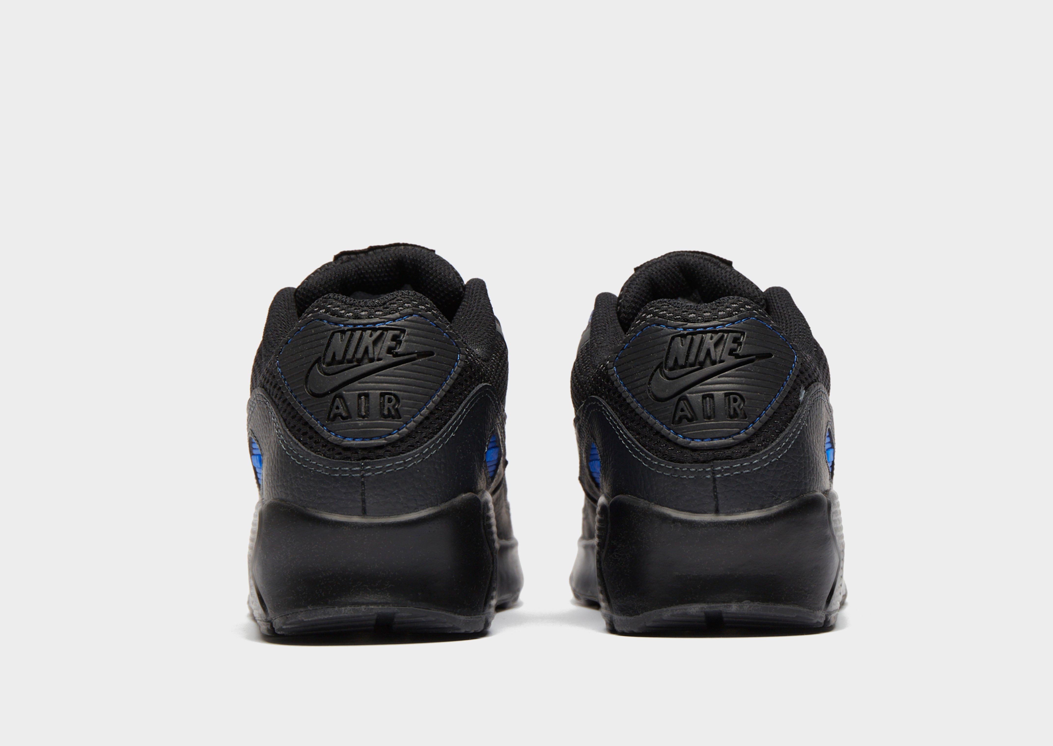 nike air max 90 black leather junior