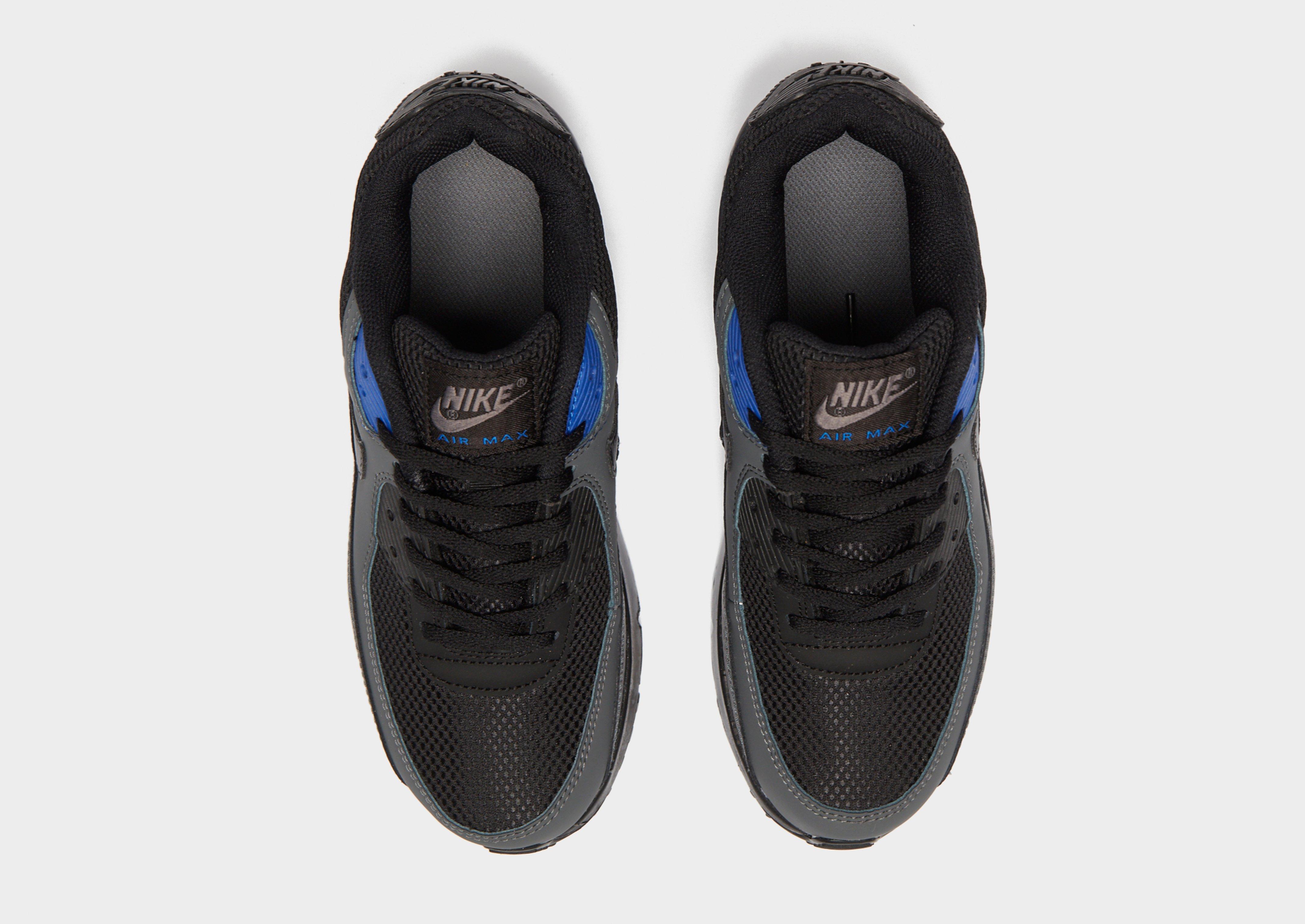 nike air max 90 black leather junior