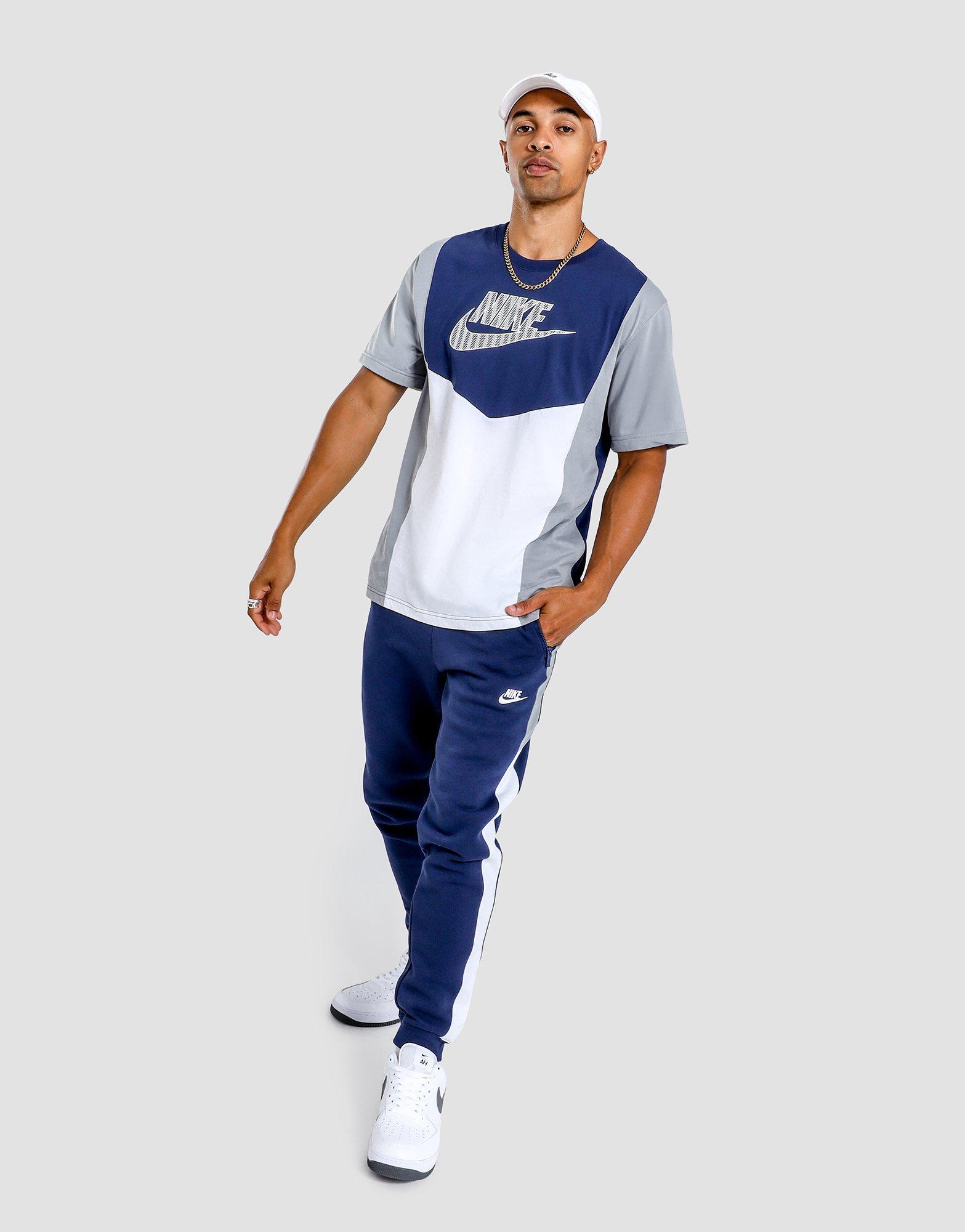 nike hybrid joggers blue