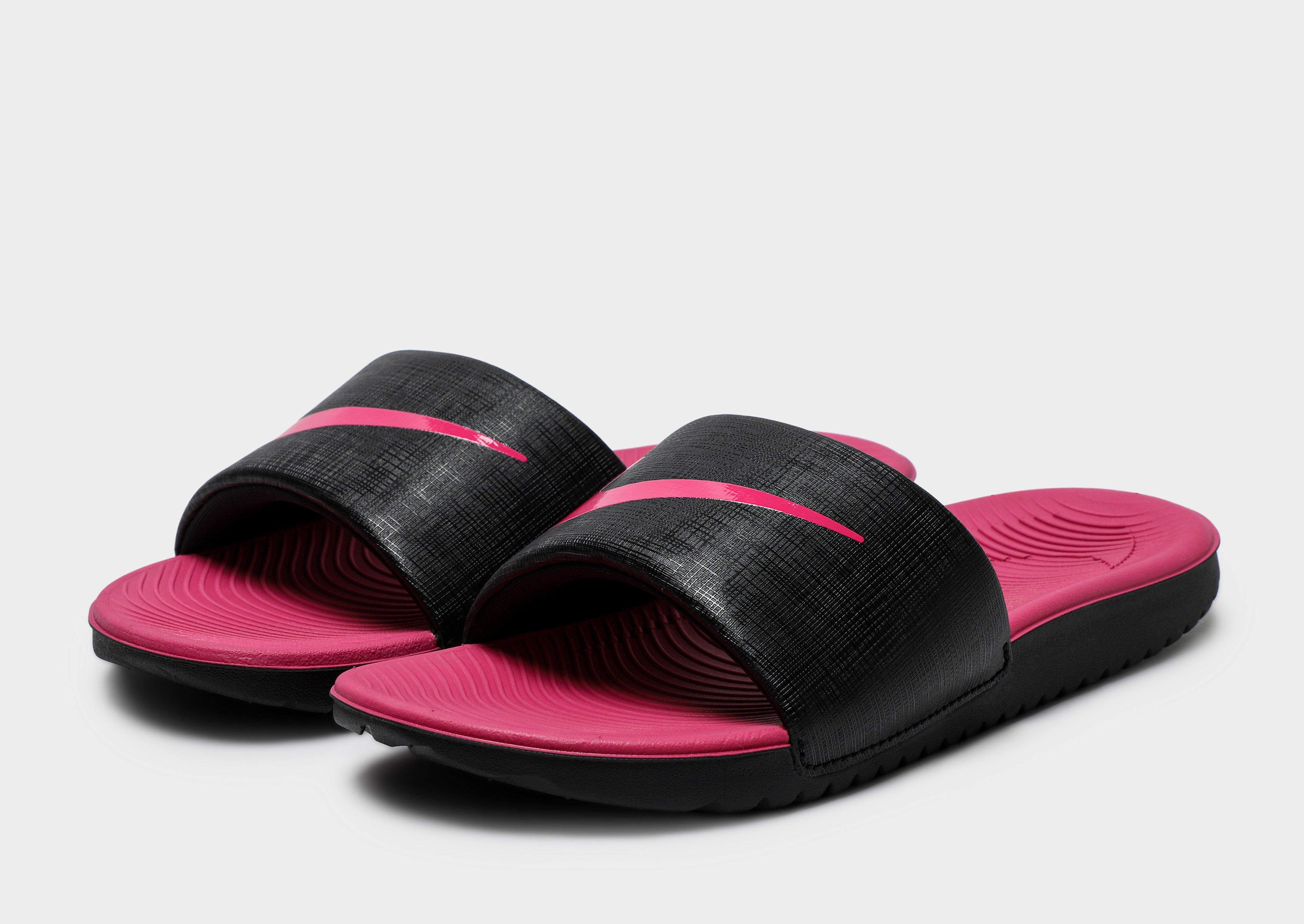 Nike kawa slides junior hot sale pink