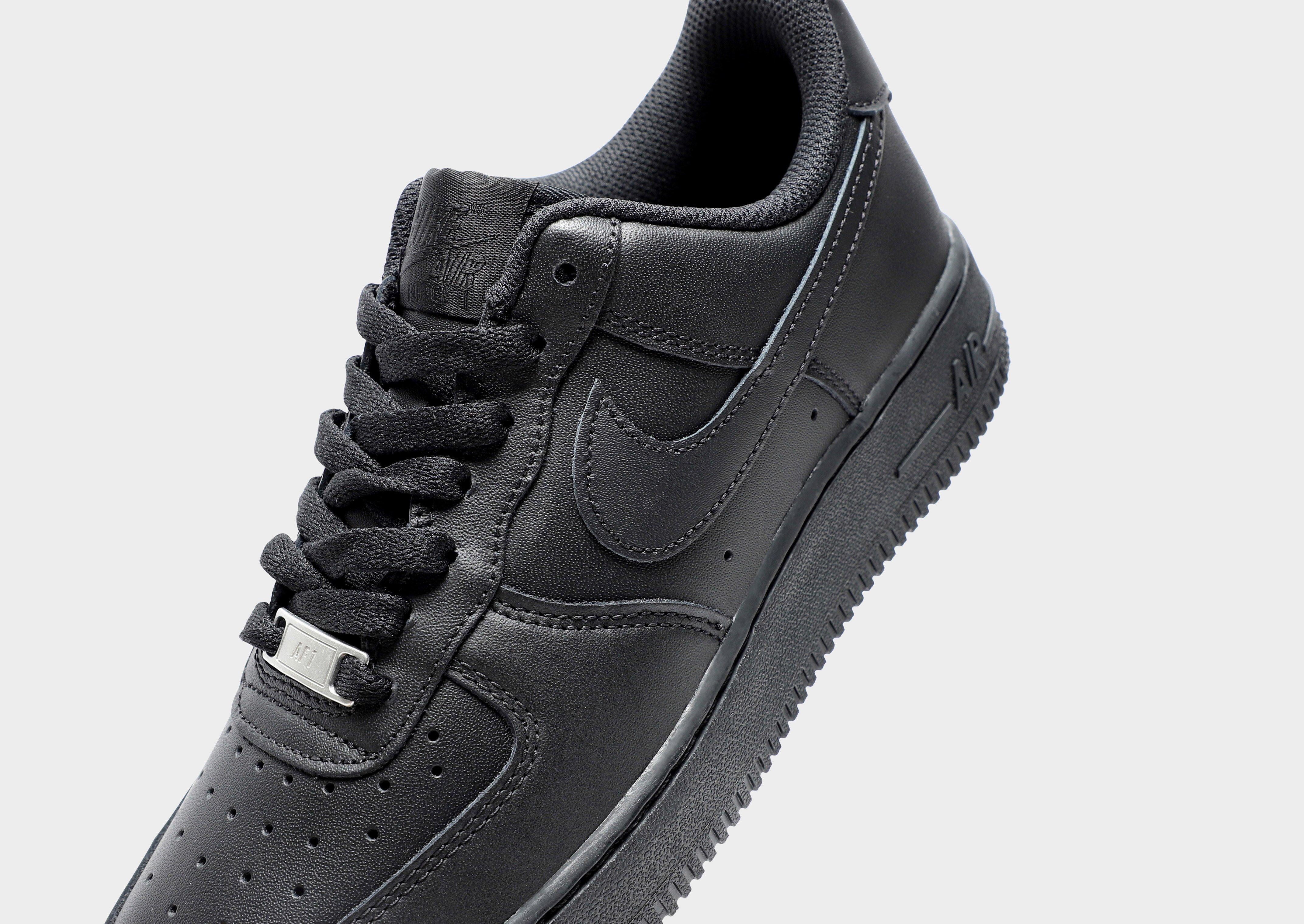 womens black leather air force 1