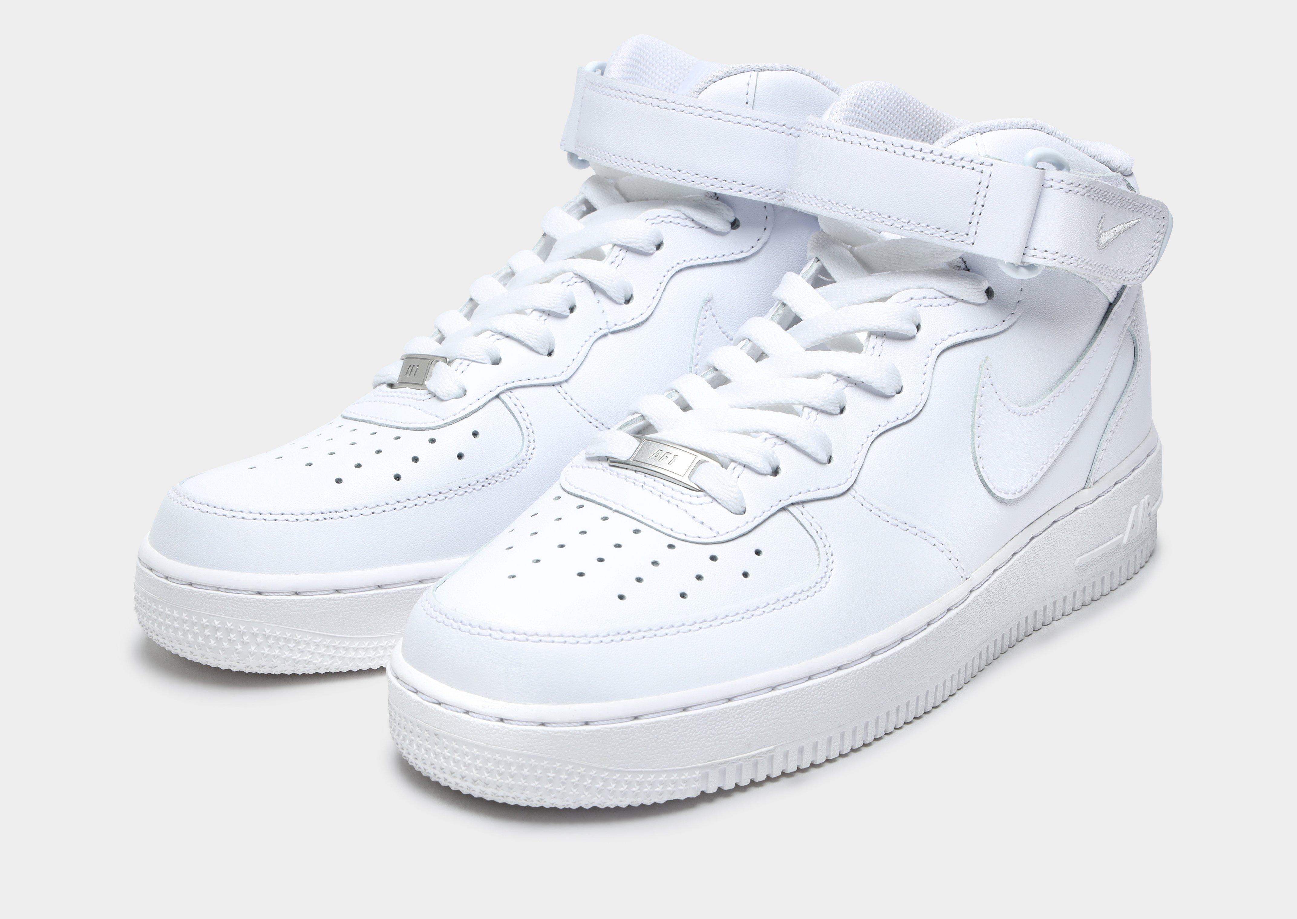 Nike air deals force mid white