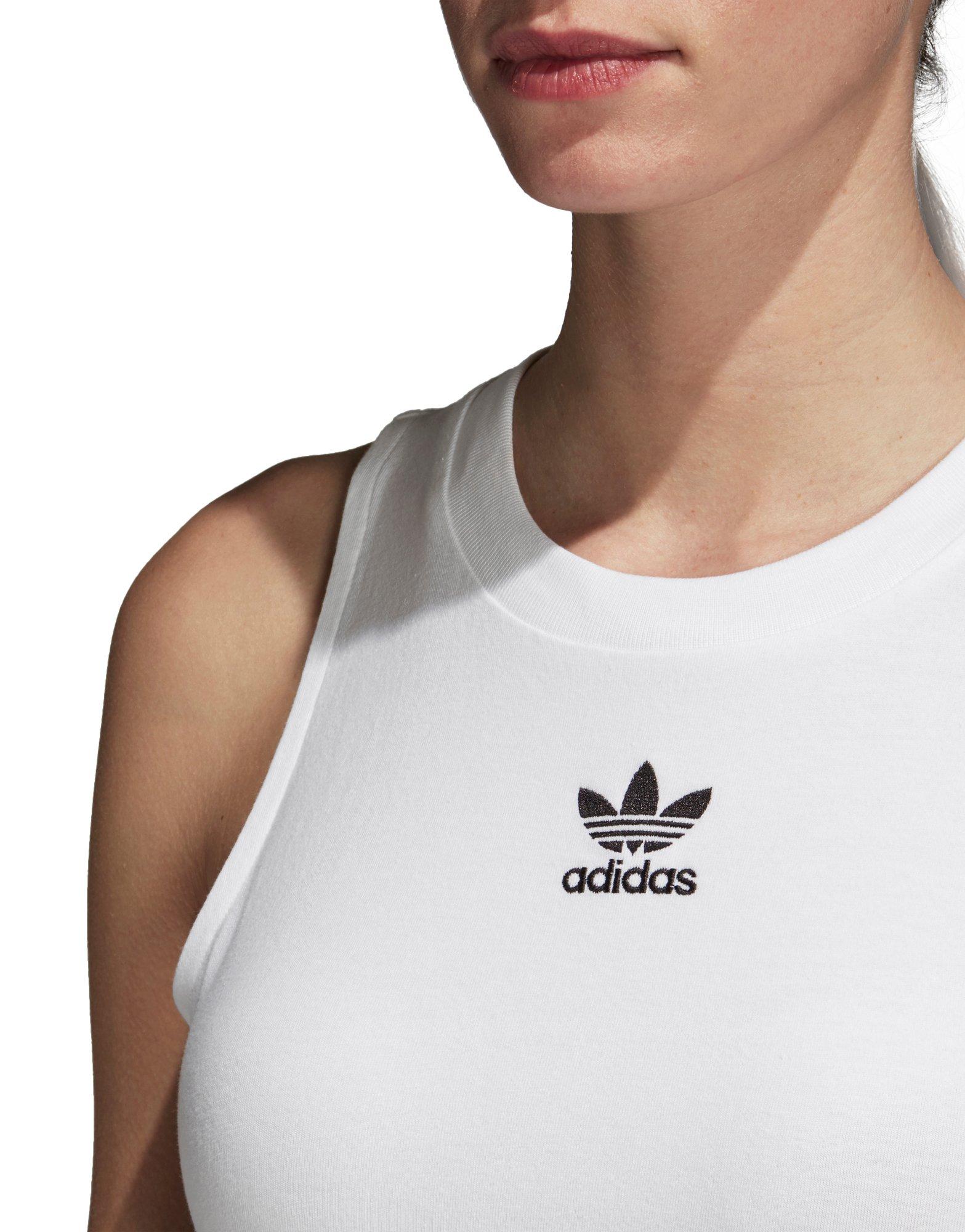 adidas originals cropped high neck tank top