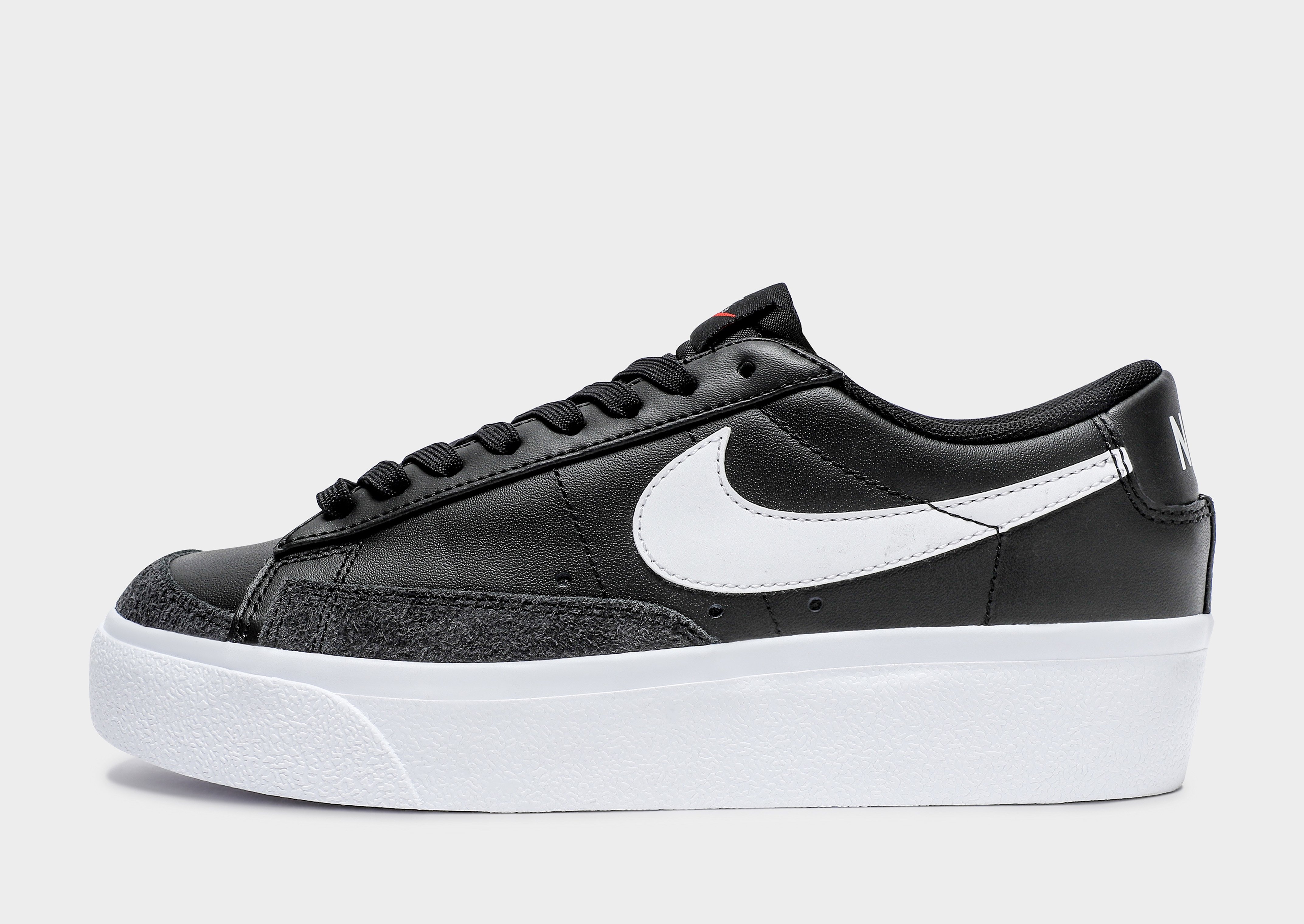 nike blazer low platform on feet