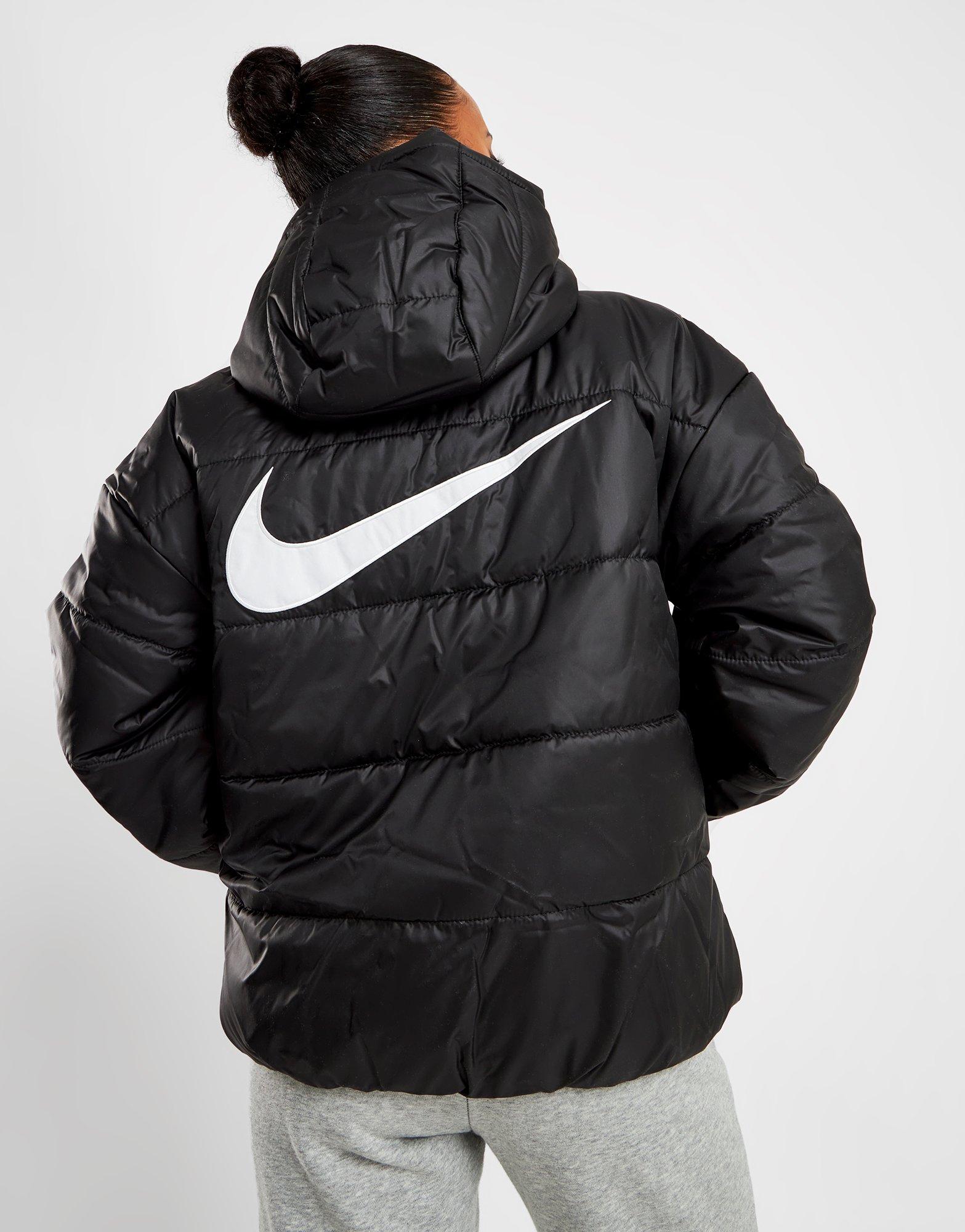 Nike swoosh padded store jacket black