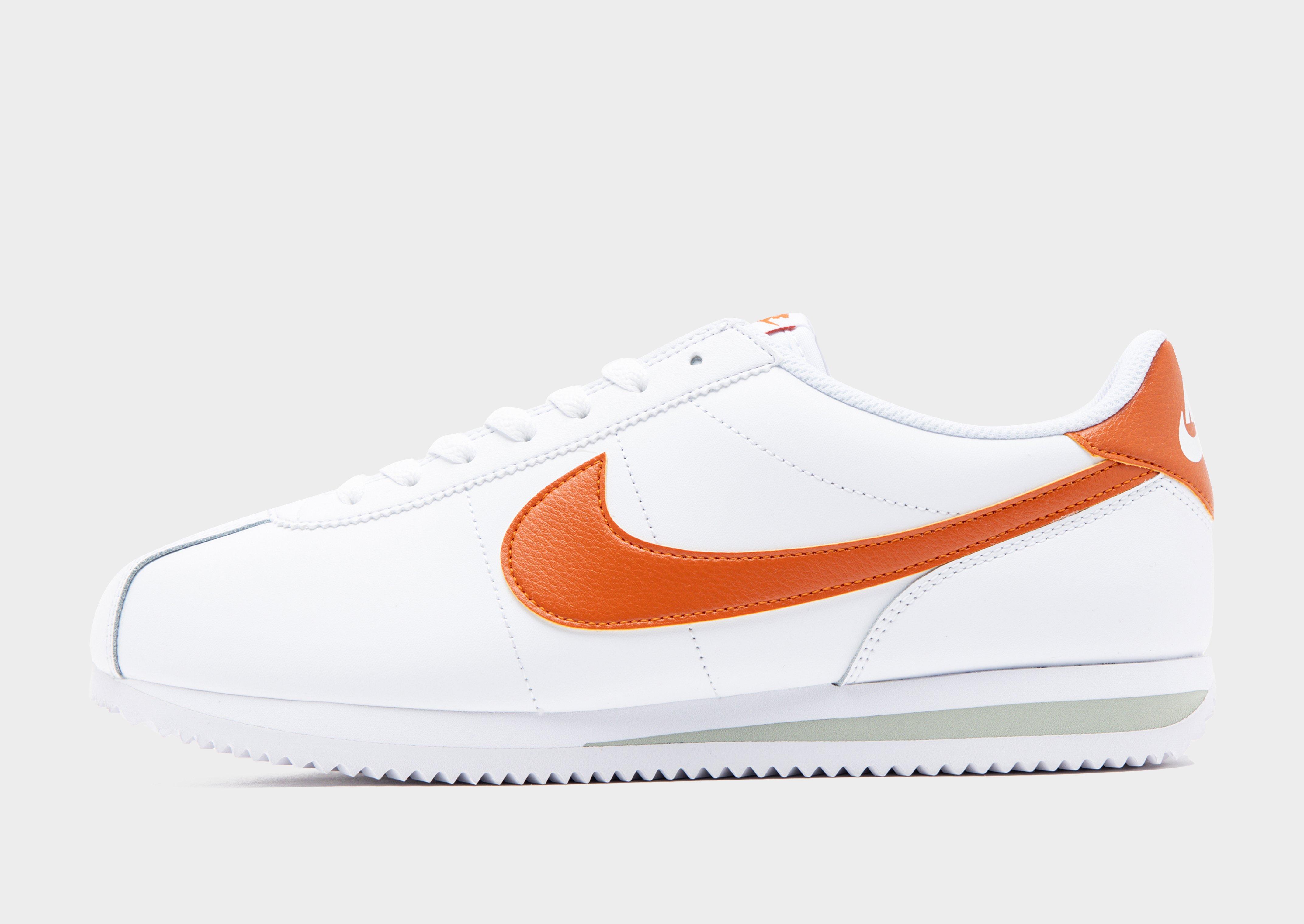 All white leather deals nike cortez