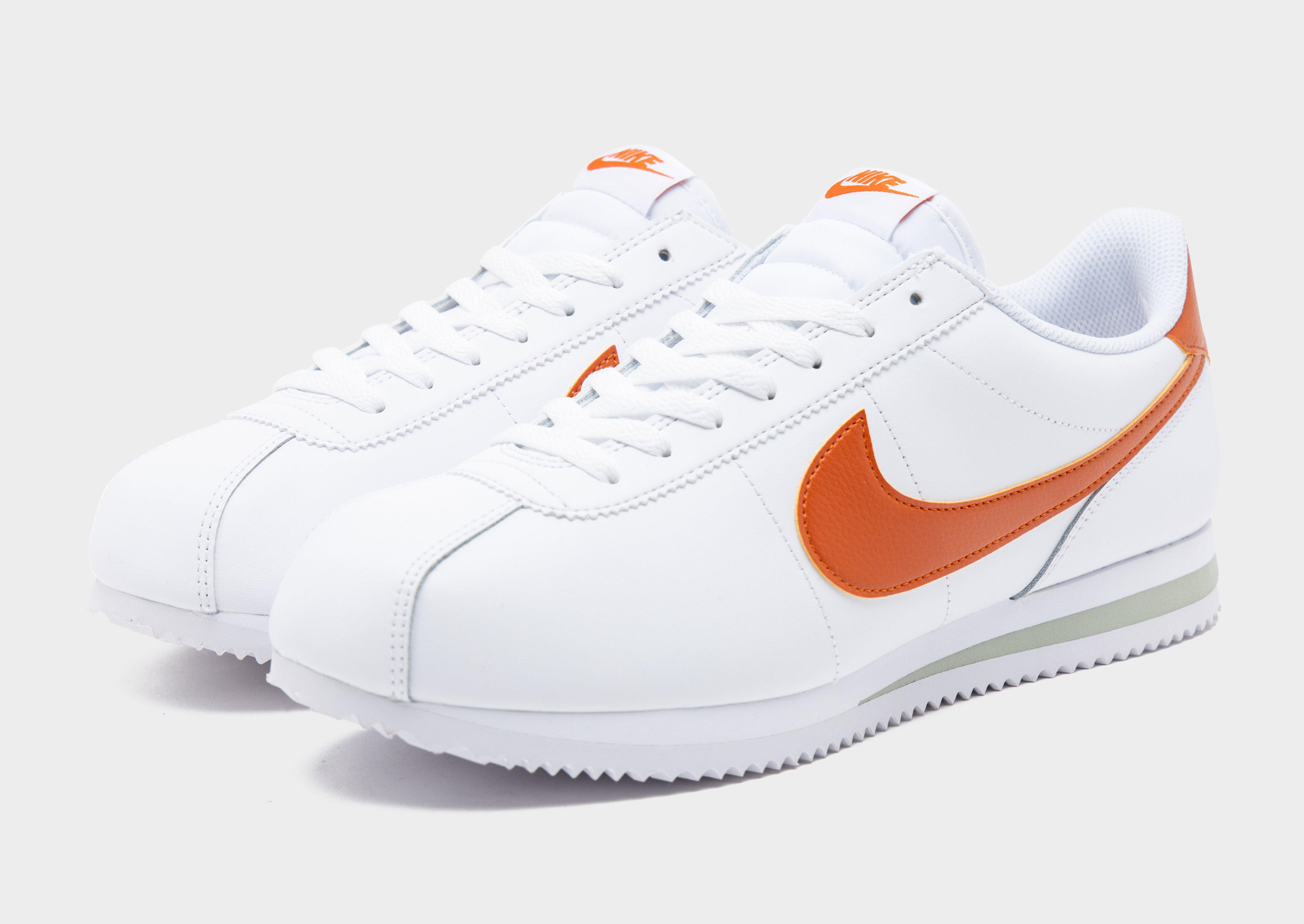 Nike cortez best sale orange white