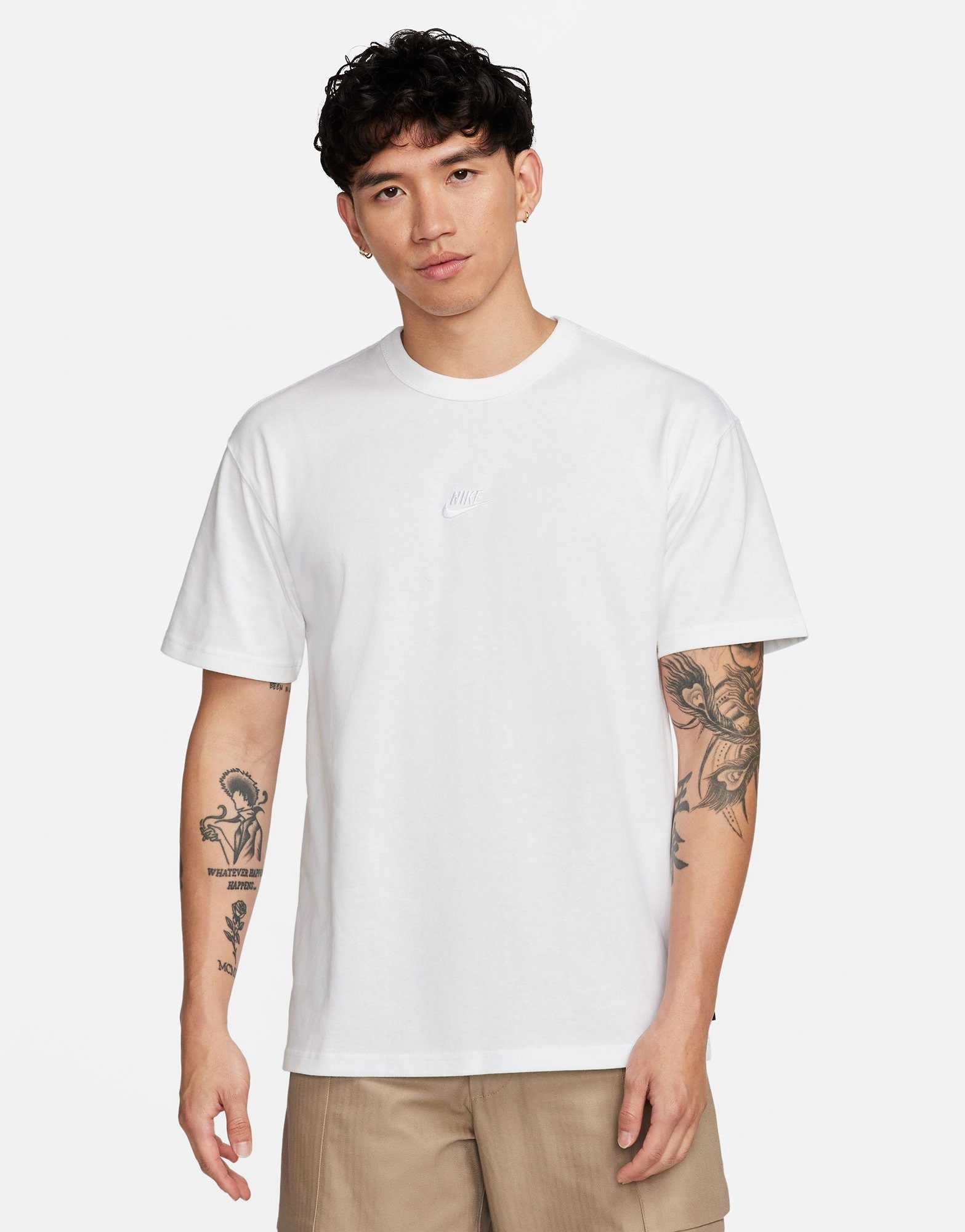 White Nike Sportswear Premium Essentials T-Shirt - JD Sports Singapore