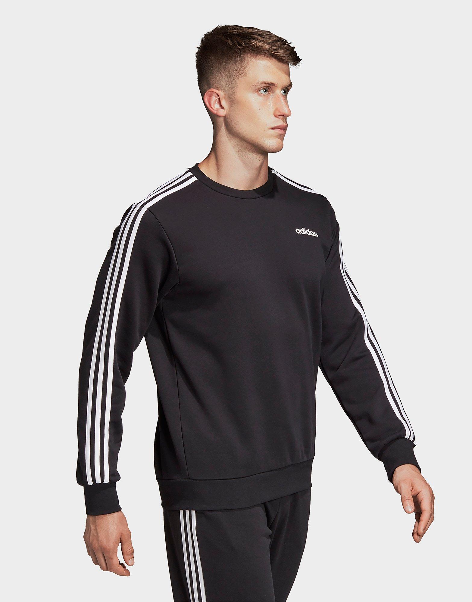 adidas essentials 3 stripe sweatshirt