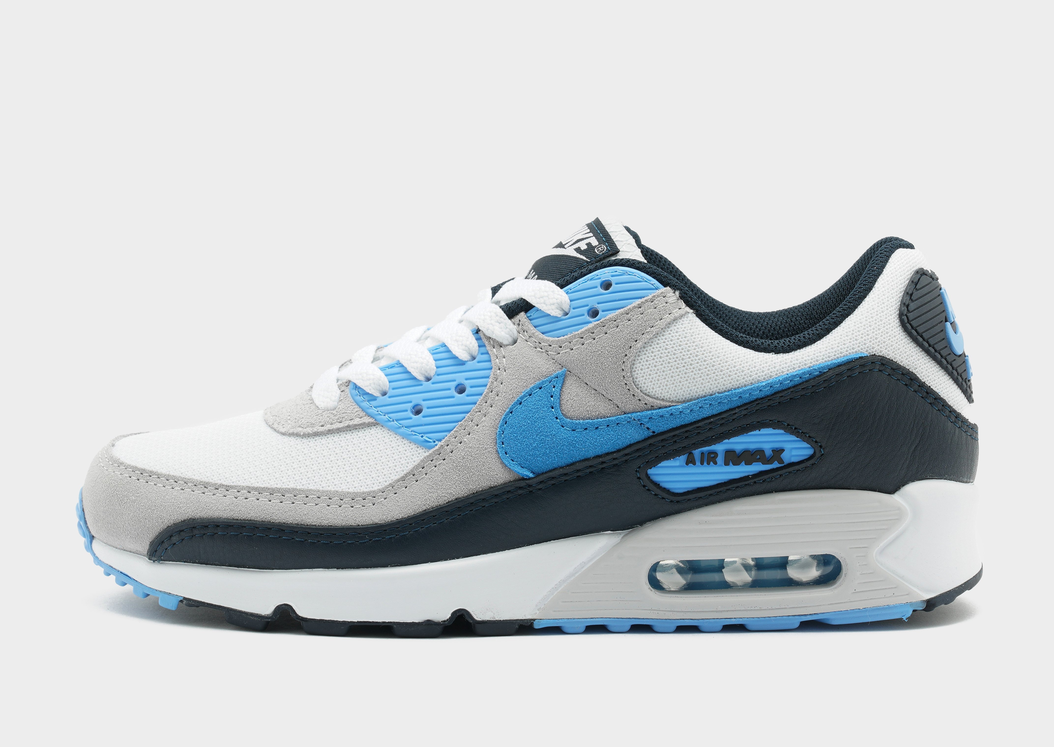nike air max 90s blue and white