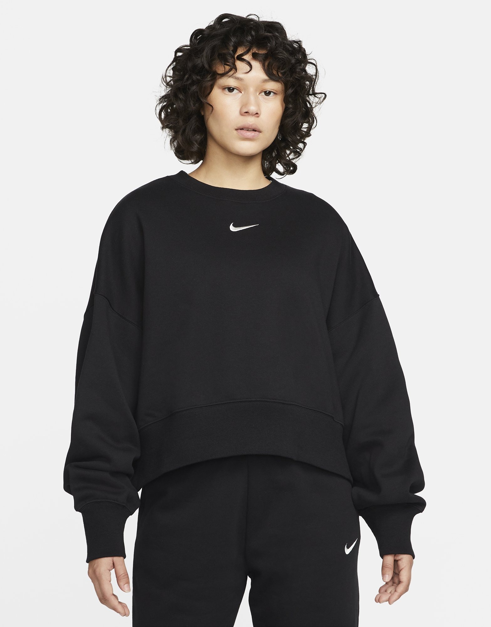 Black Nike Cropped Crew Sweatshirt | JD Sports UK