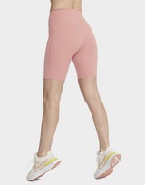 Nike Bikershorts met hoge taille, zakken en medium ondersteuning voor dames (20 cm) Universa