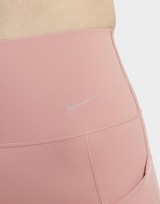 Nike Bikershorts met hoge taille, zakken en medium ondersteuning voor dames (20 cm) Universa