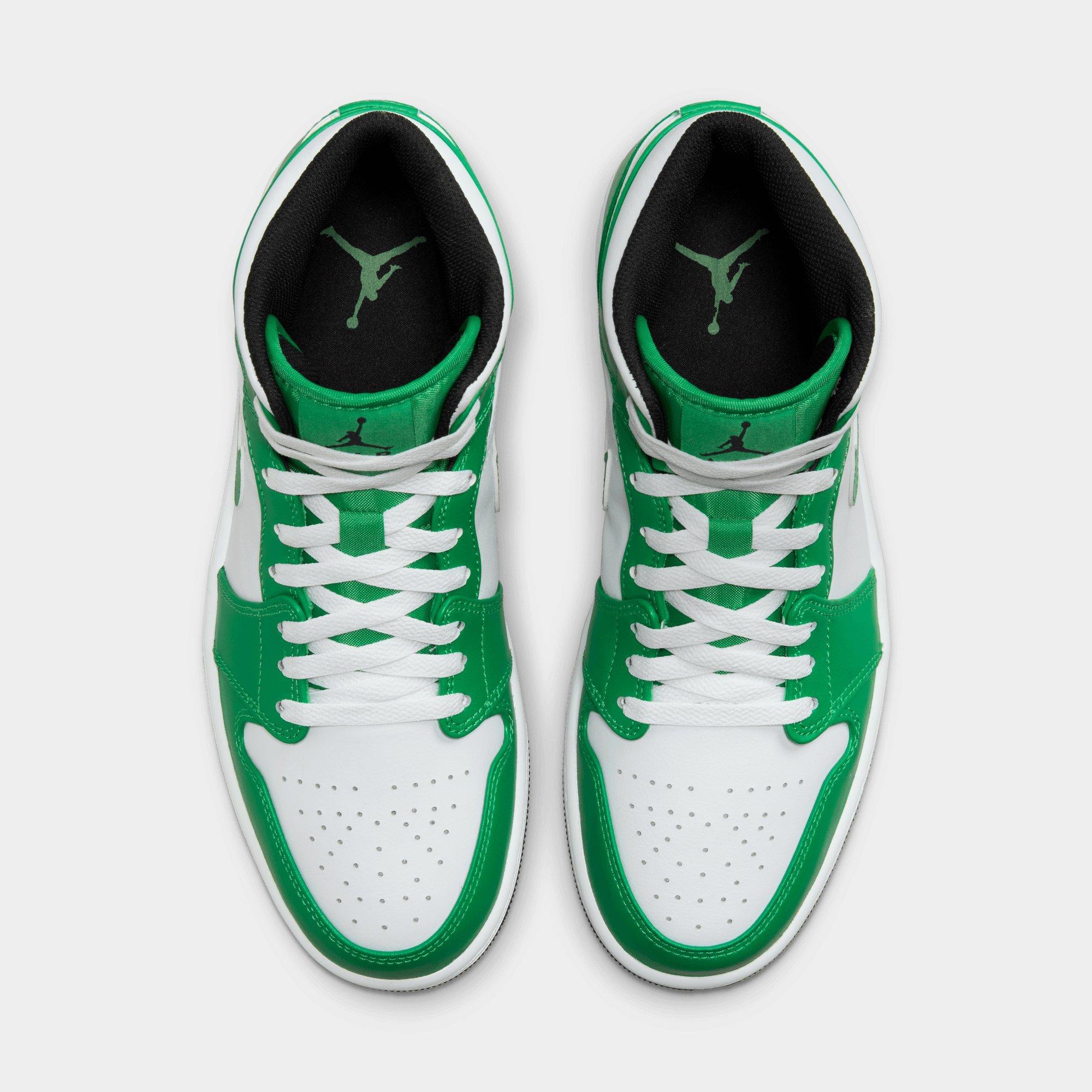 Green black and hot sale white air jordan 1