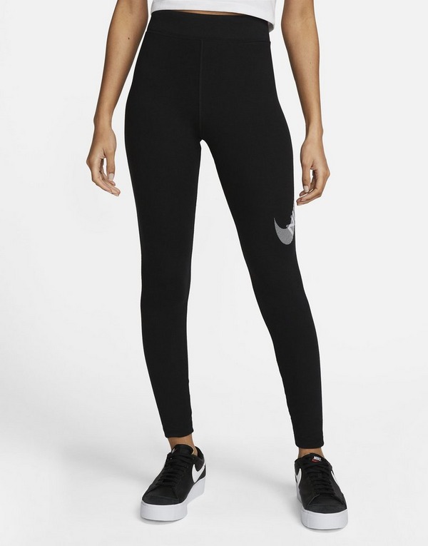 Zwart Nike Legging met hoge taille voor dames One - JD Sports