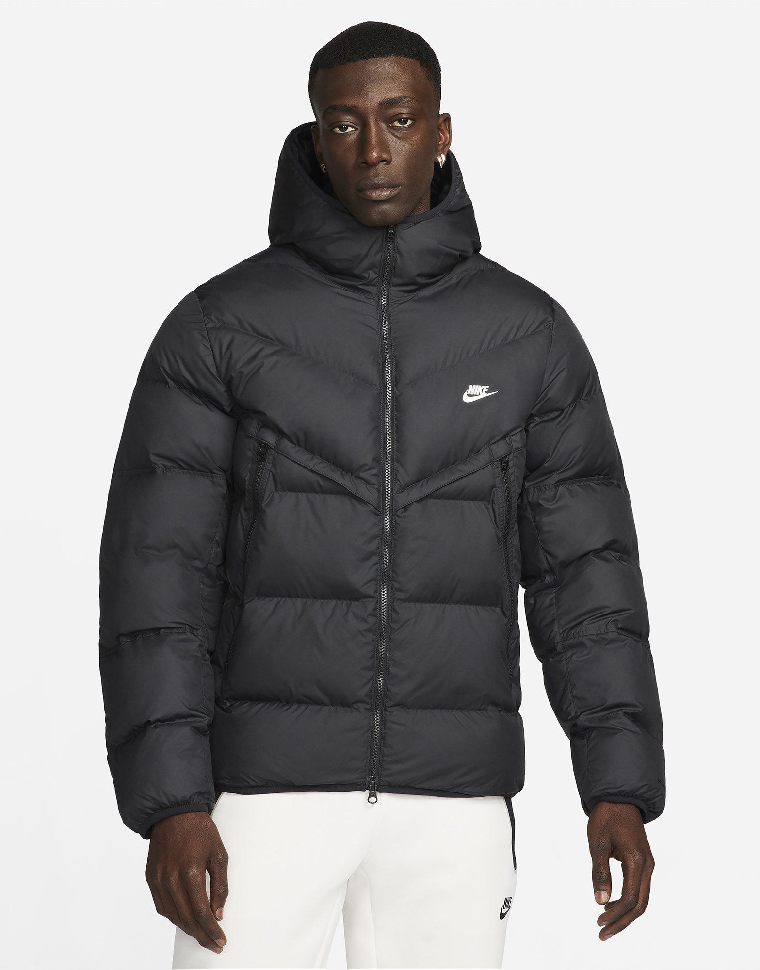 Nike padded windrunner jacket in black