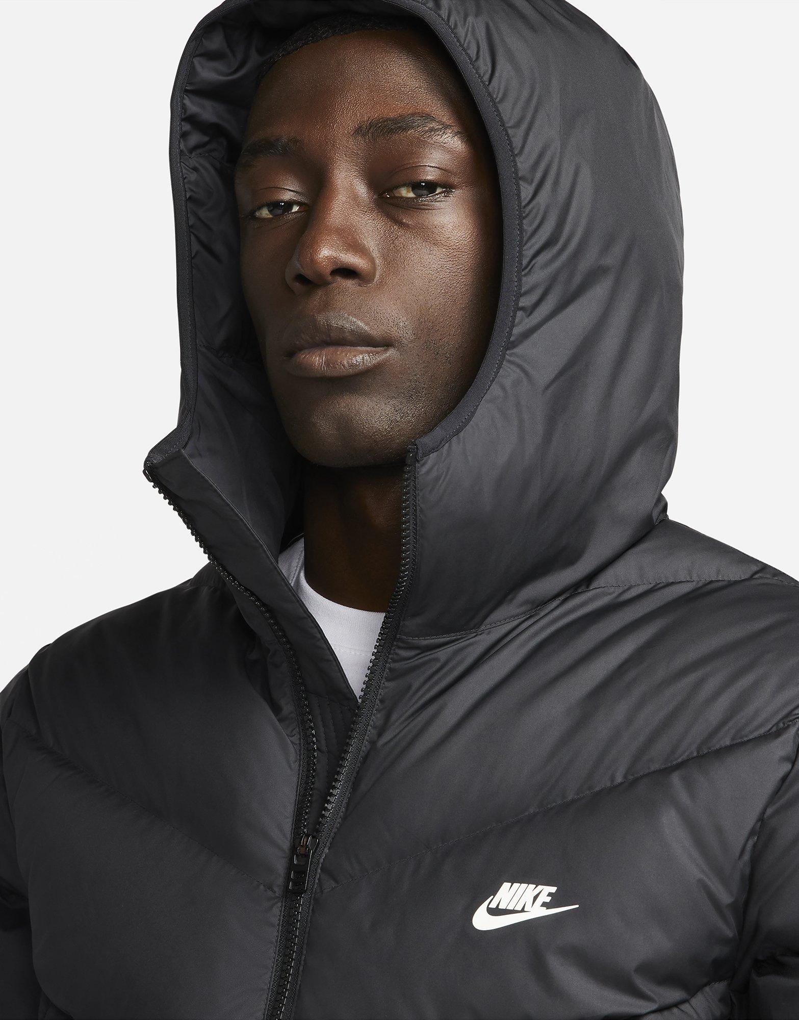 Nike padded windrunner jacket in black