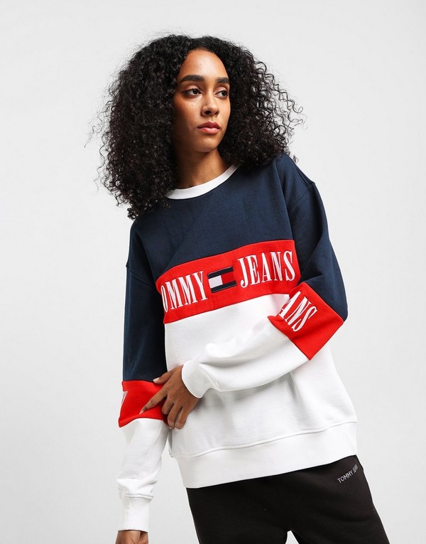 Tommy Hilfiger Archive Colour-Blocked Relaxed Fit Sweatshirt Women's