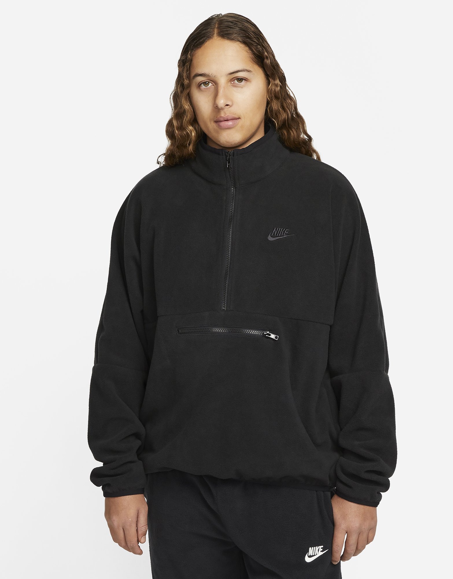 Black Nike Club Fleece+ Half Zip Top | JD Sports UK