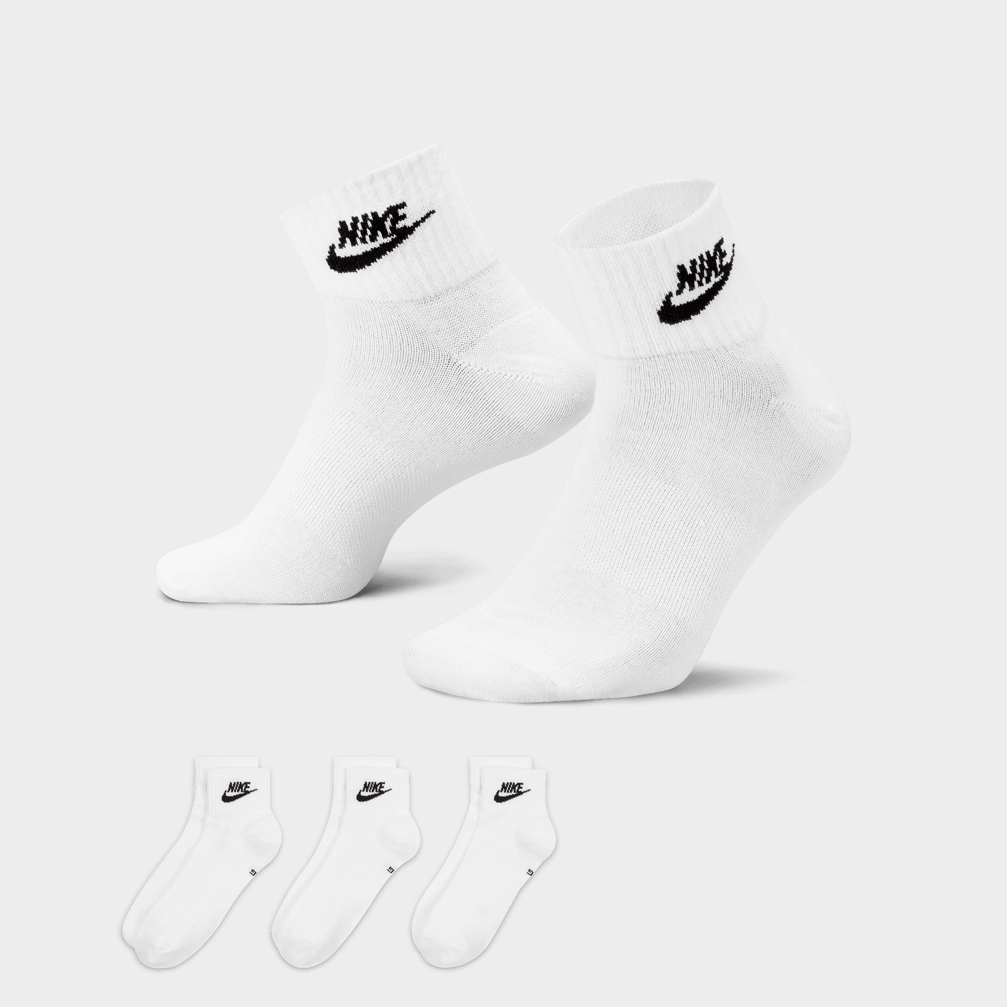 White Nike Everyday Essential Socks (3 Pack) - JD Sports Singapore