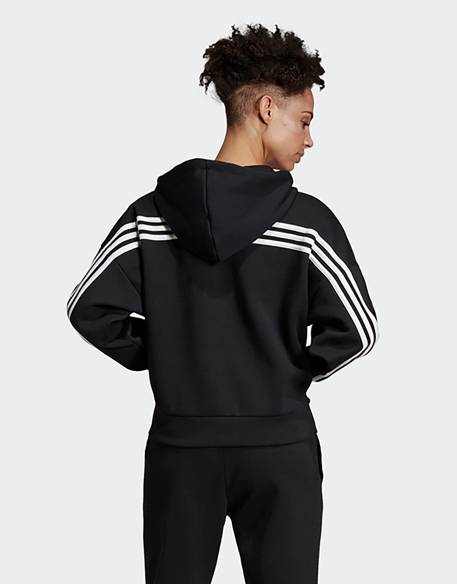 adidas women's 3 stripes hoodie