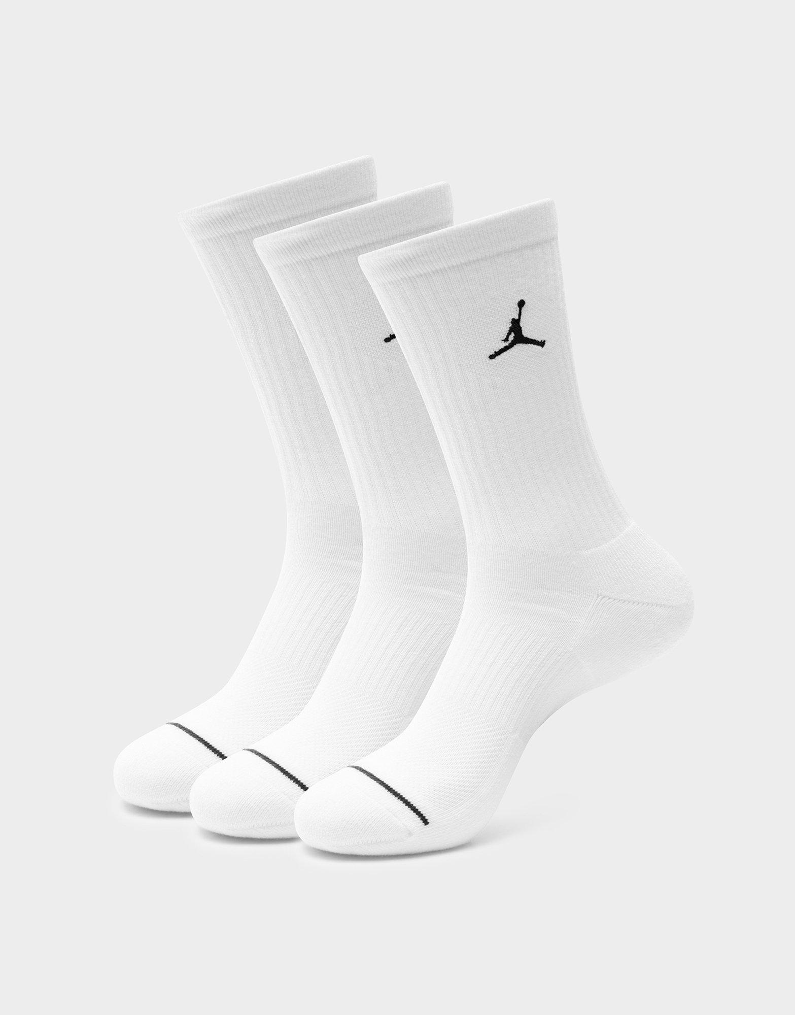 White Jordan Air Crew Socks 3 Pack - JD Sports NZ