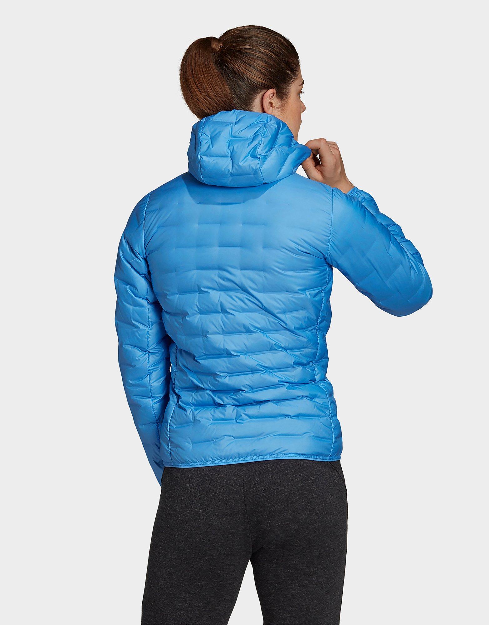 adidas light down hooded jacket