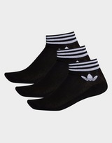adidas Originals 3 Pack Trefoil Ankle Socks