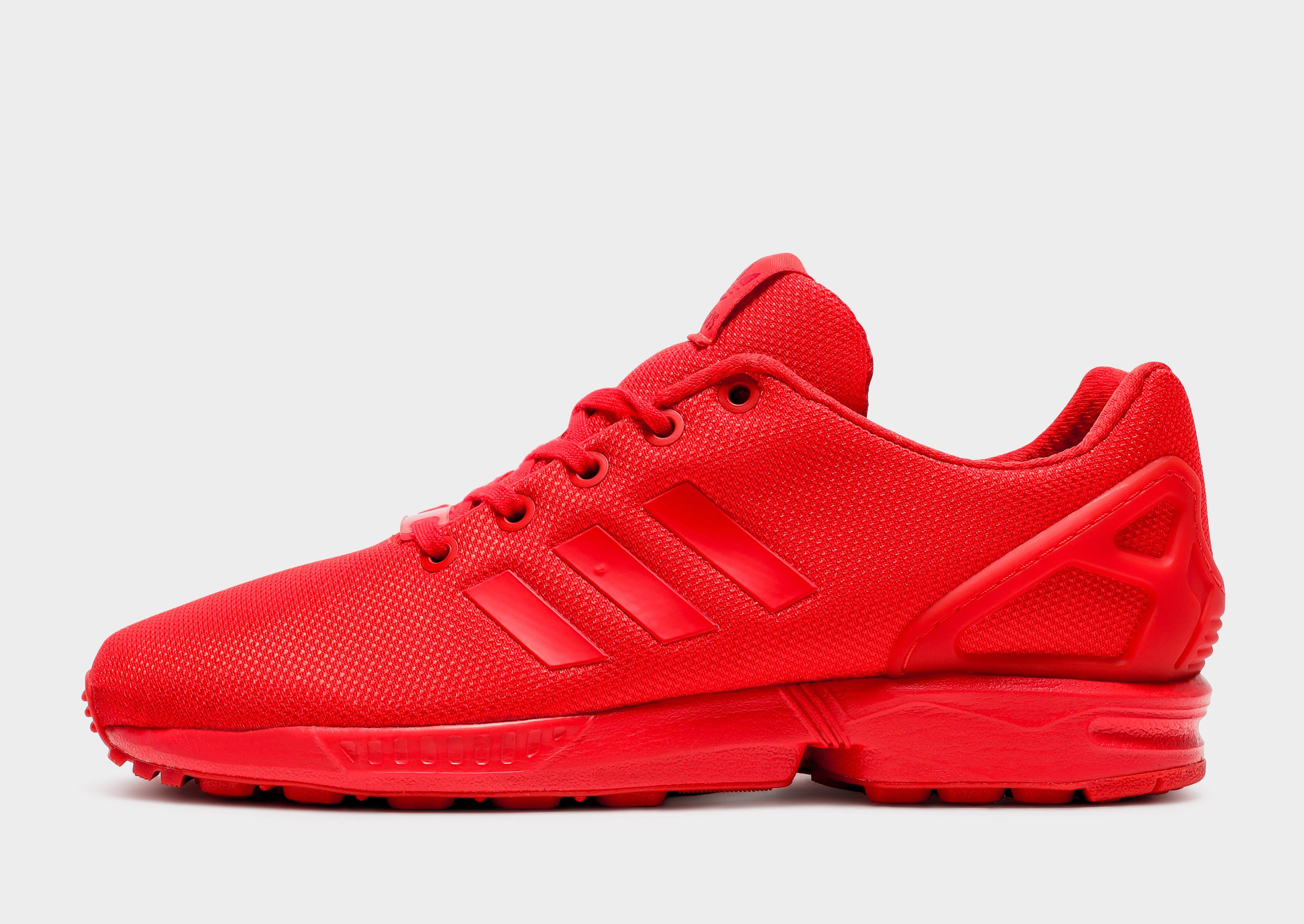 adidas originals zx flux all red