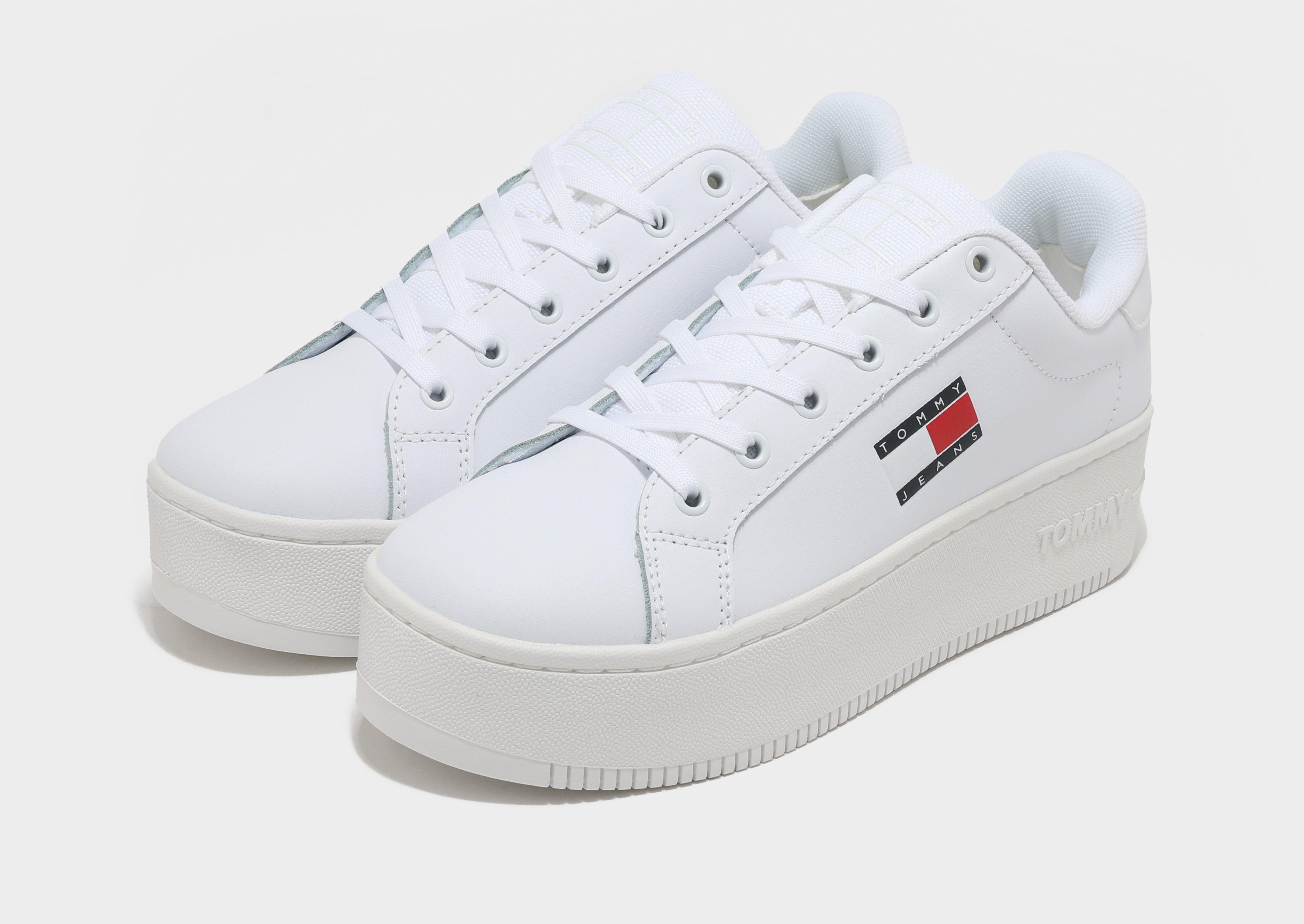 White Tommy Hilfiger Flatform Essential Women s JD Sports Malaysia