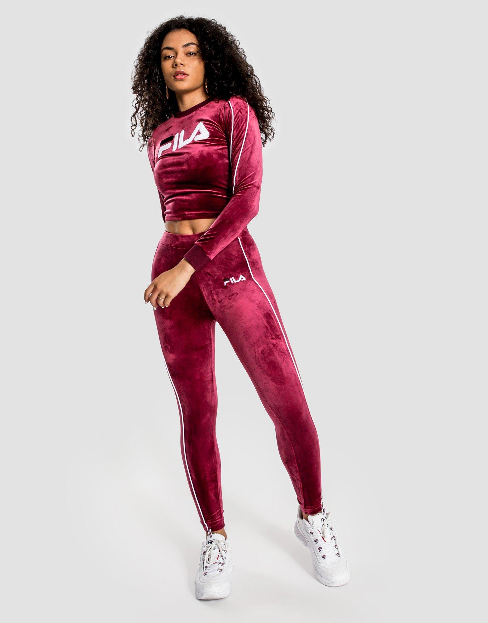 women's fila velour sweatsuit