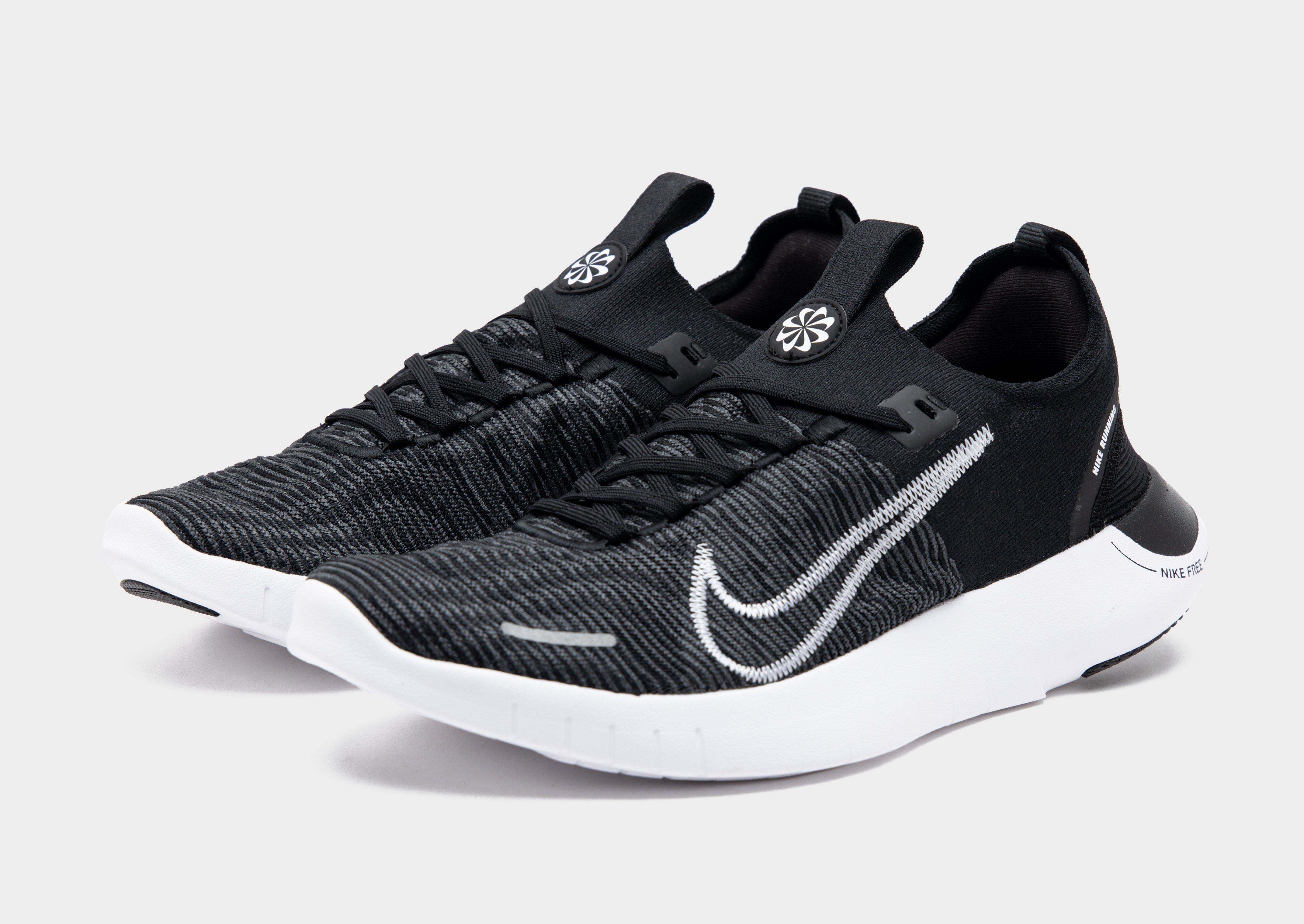 Free rn clearance flyknit black white