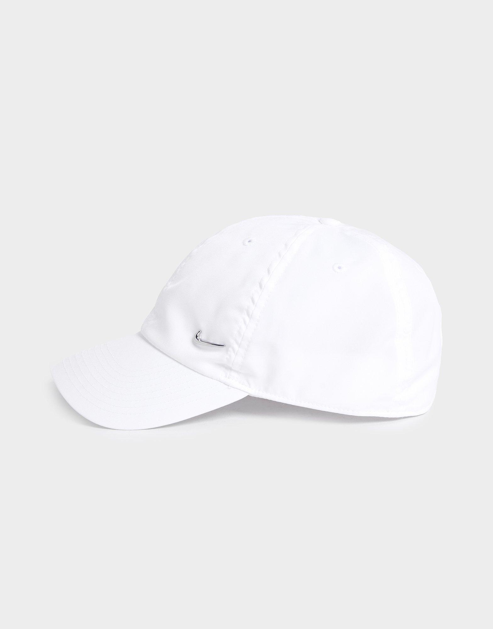 White Nike Dri FIT Club Unstructured Metal Swoosh Cap JD Sports Malaysia