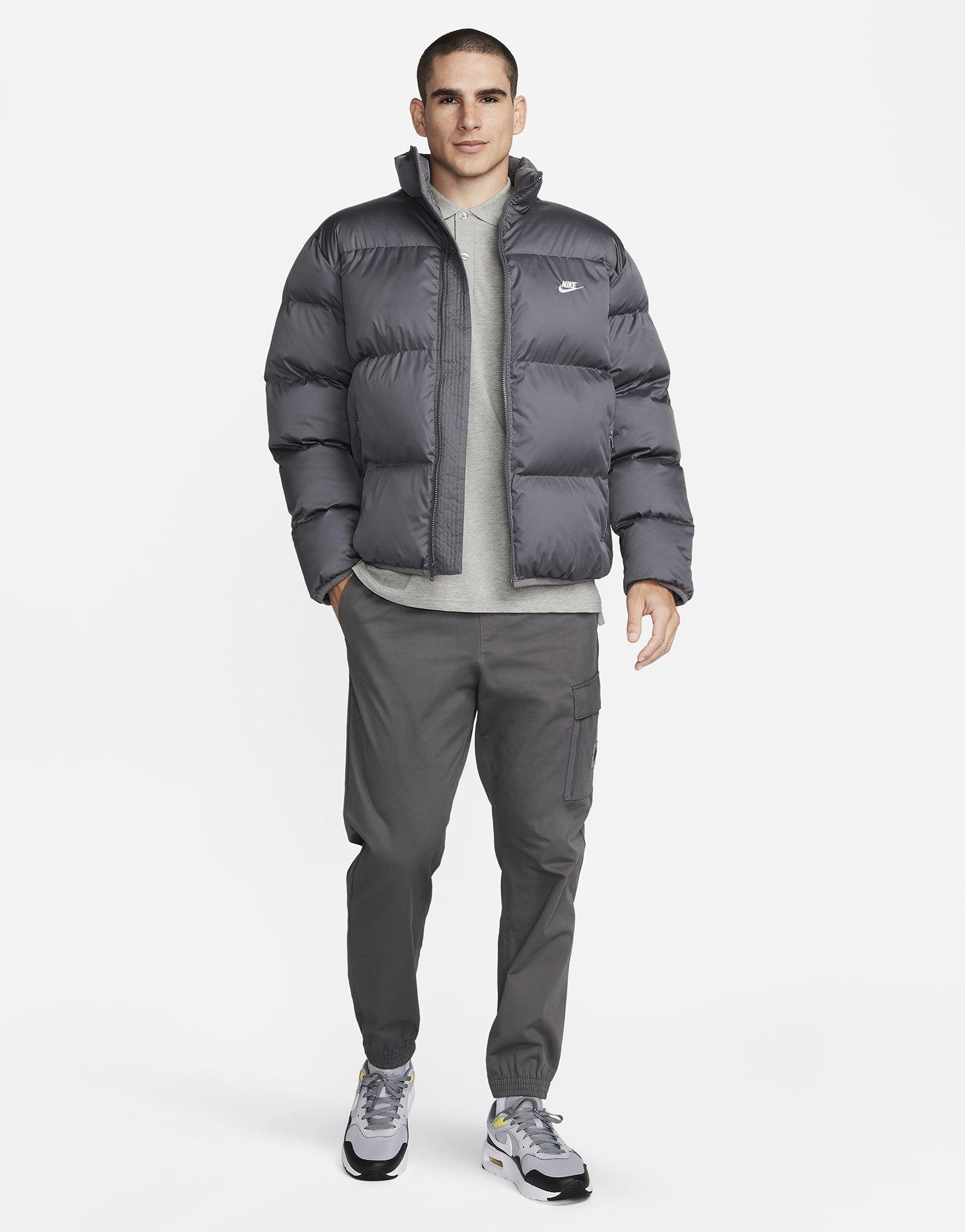 Mens grey outlet nike puffer coat