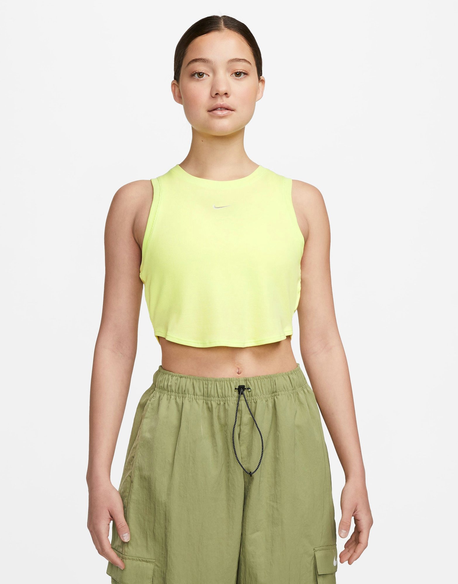 Nike crop hot sale top yellow