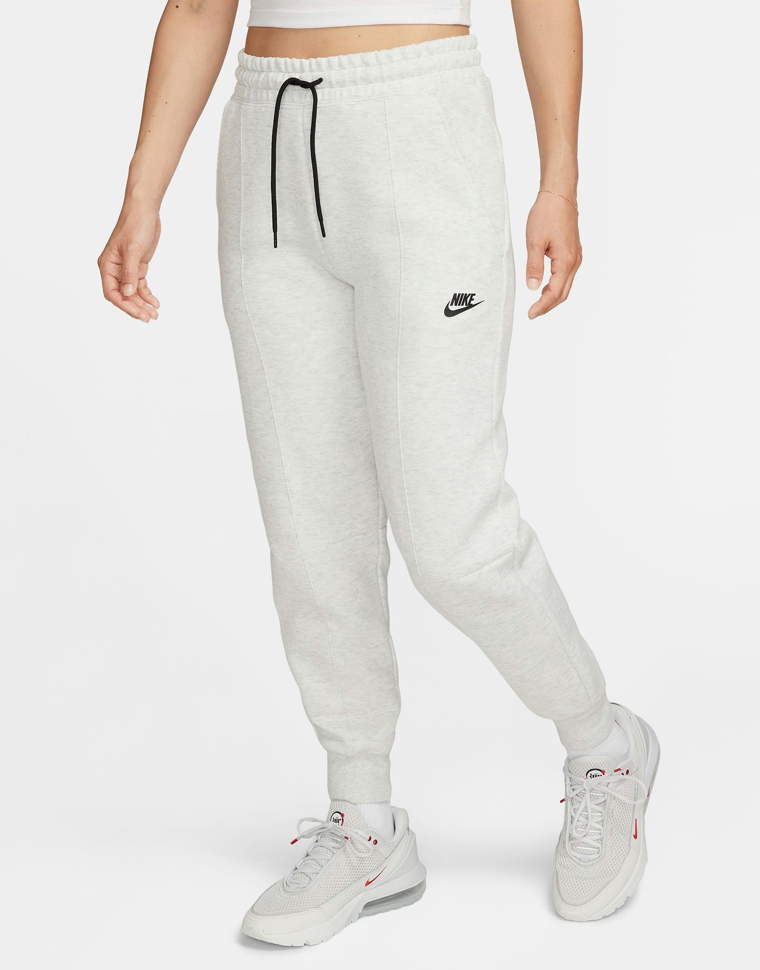 Grey Nike Sportswear Mid-Rise Joggers Women's - JD Sports Singapore