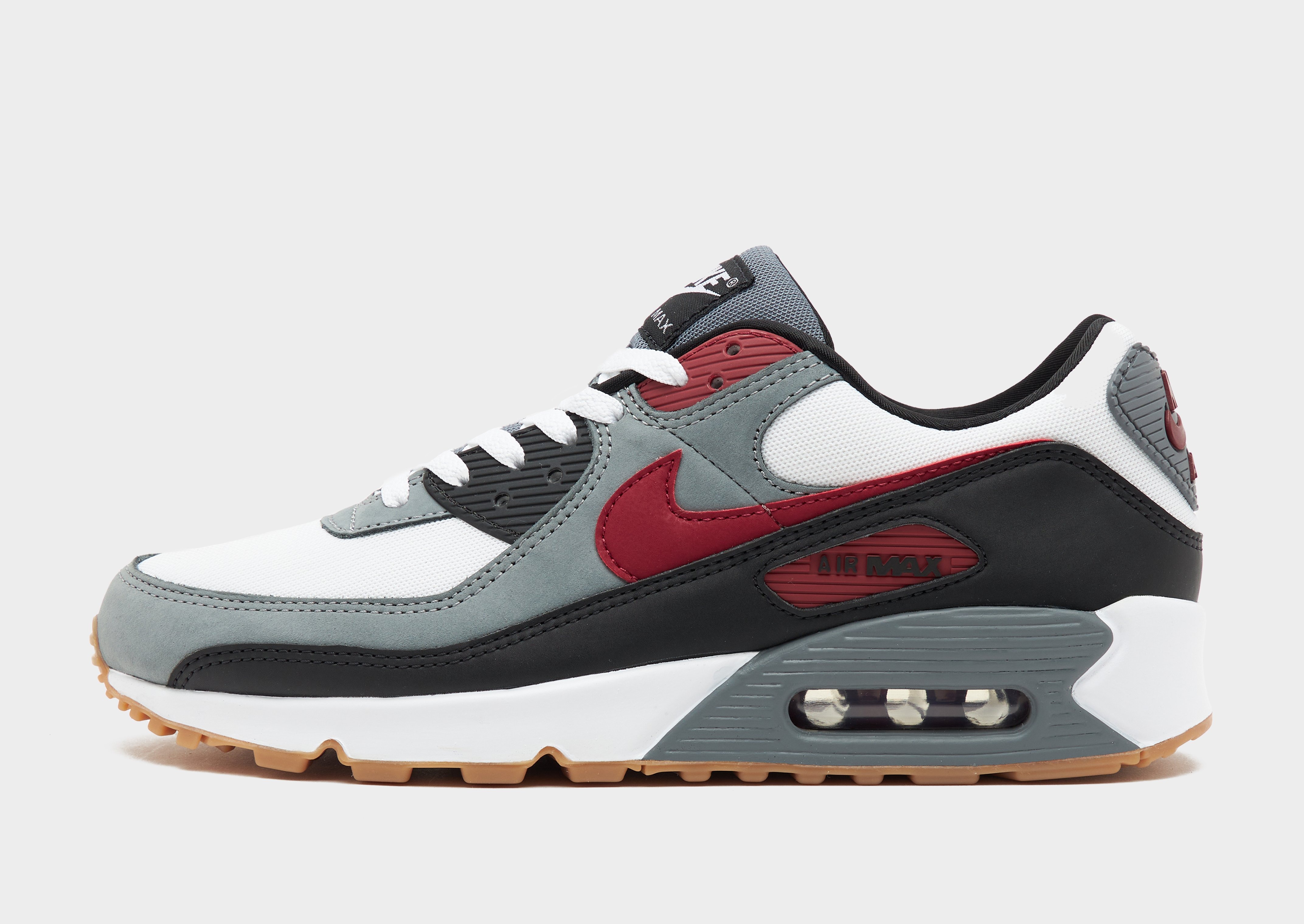 White and red sale nike air max 90