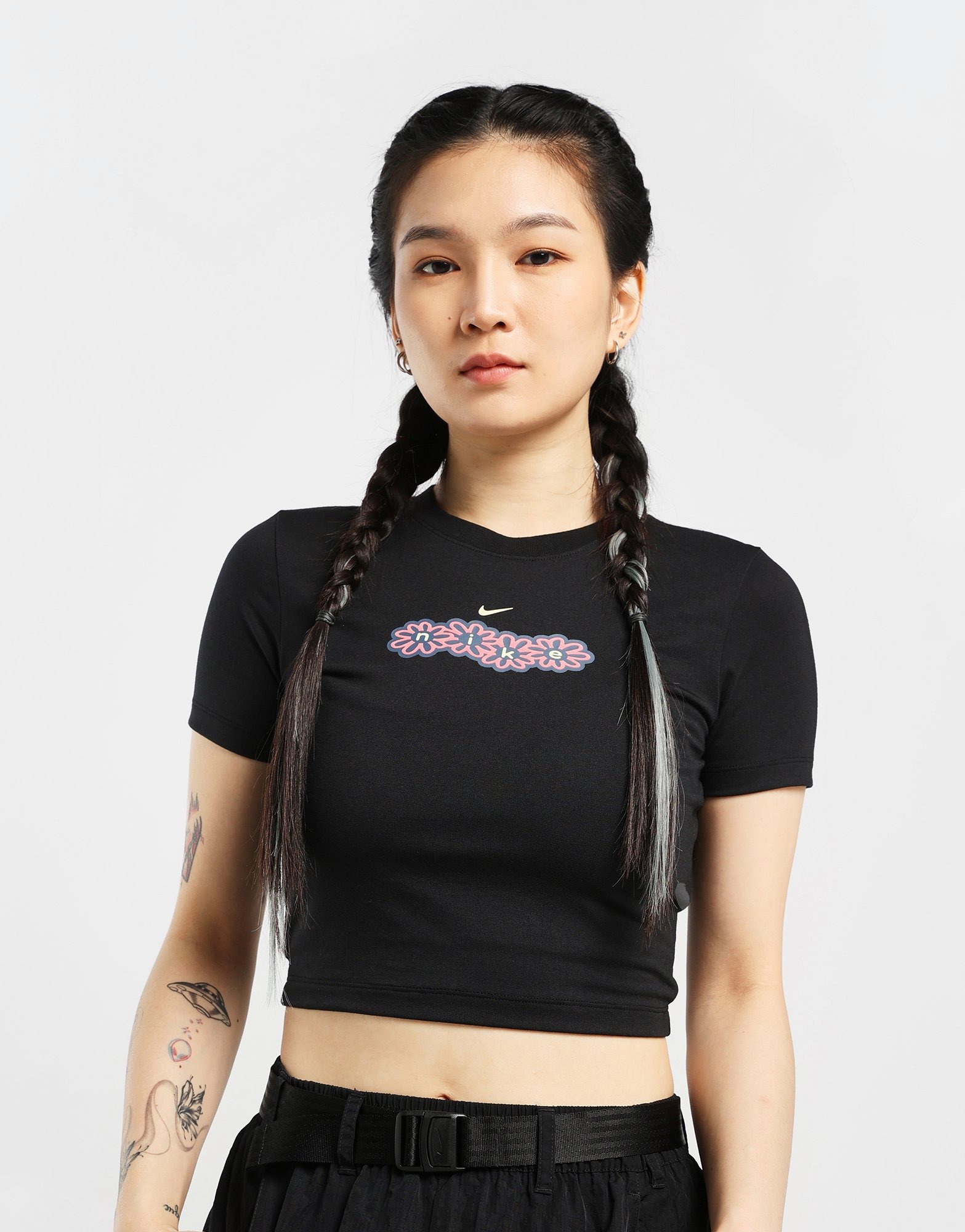 Black Nike Sportswear Cropped T-Shirt Women's | JD Sports Malaysia